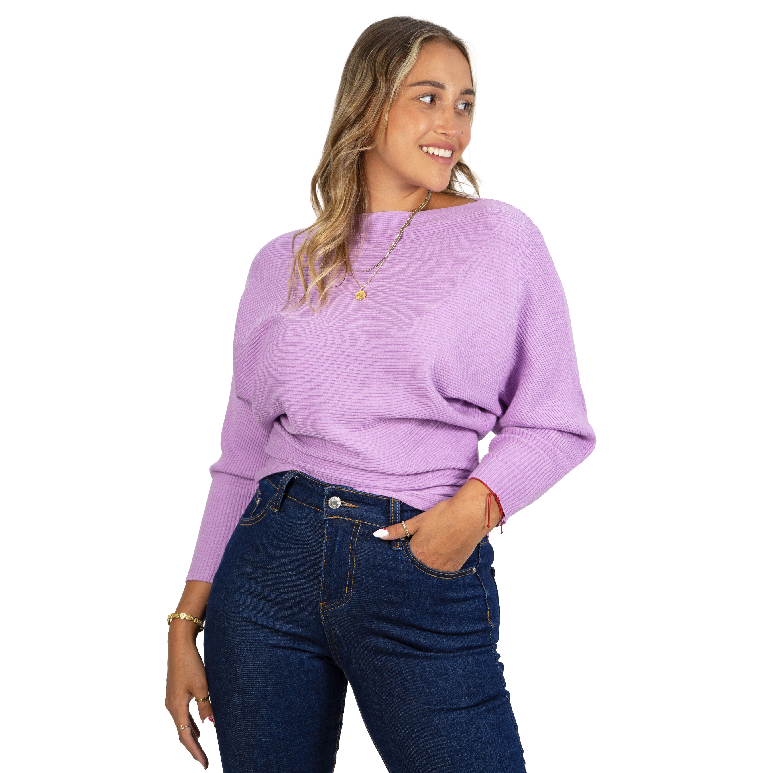 Sweater mujer manga murciélago colores  Bel 10
