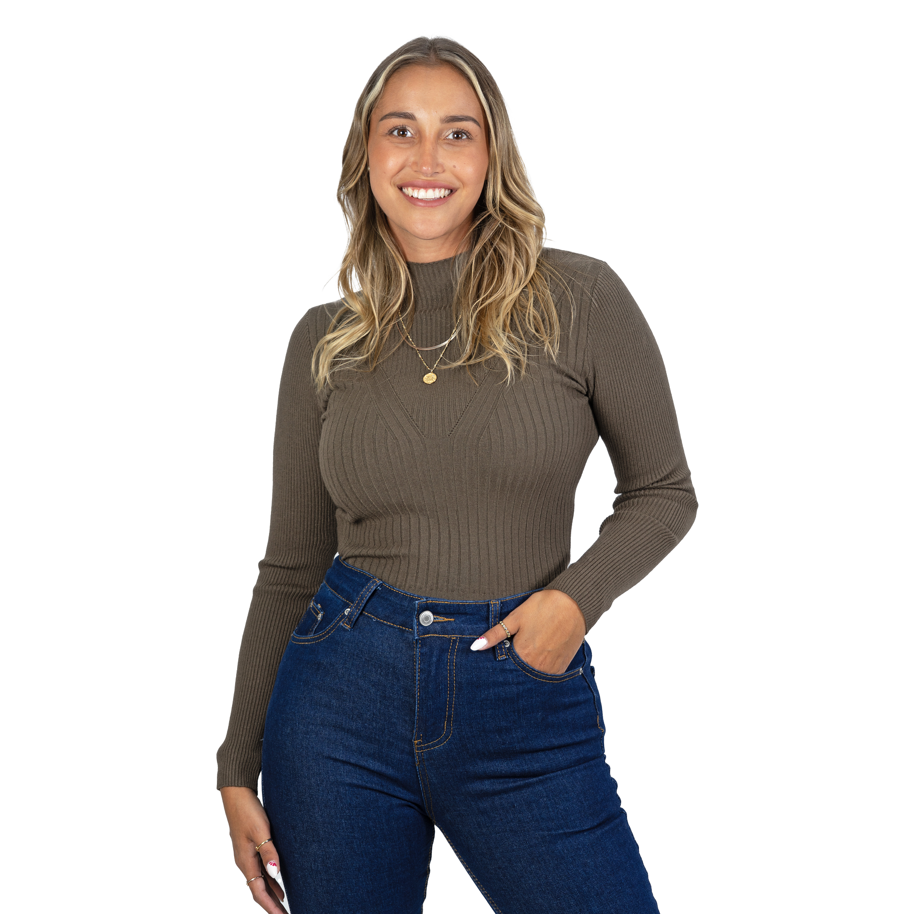 Sweater beatle mujer cuello medio colores crop diseño Isis 4