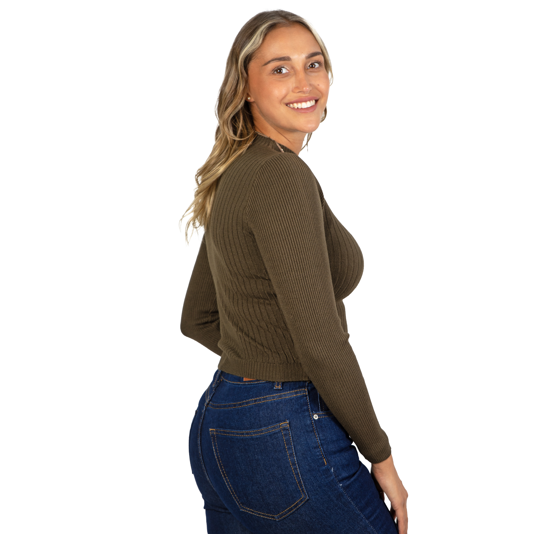 Sweater beatle mujer cuello medio colores crop diseño Isis 13