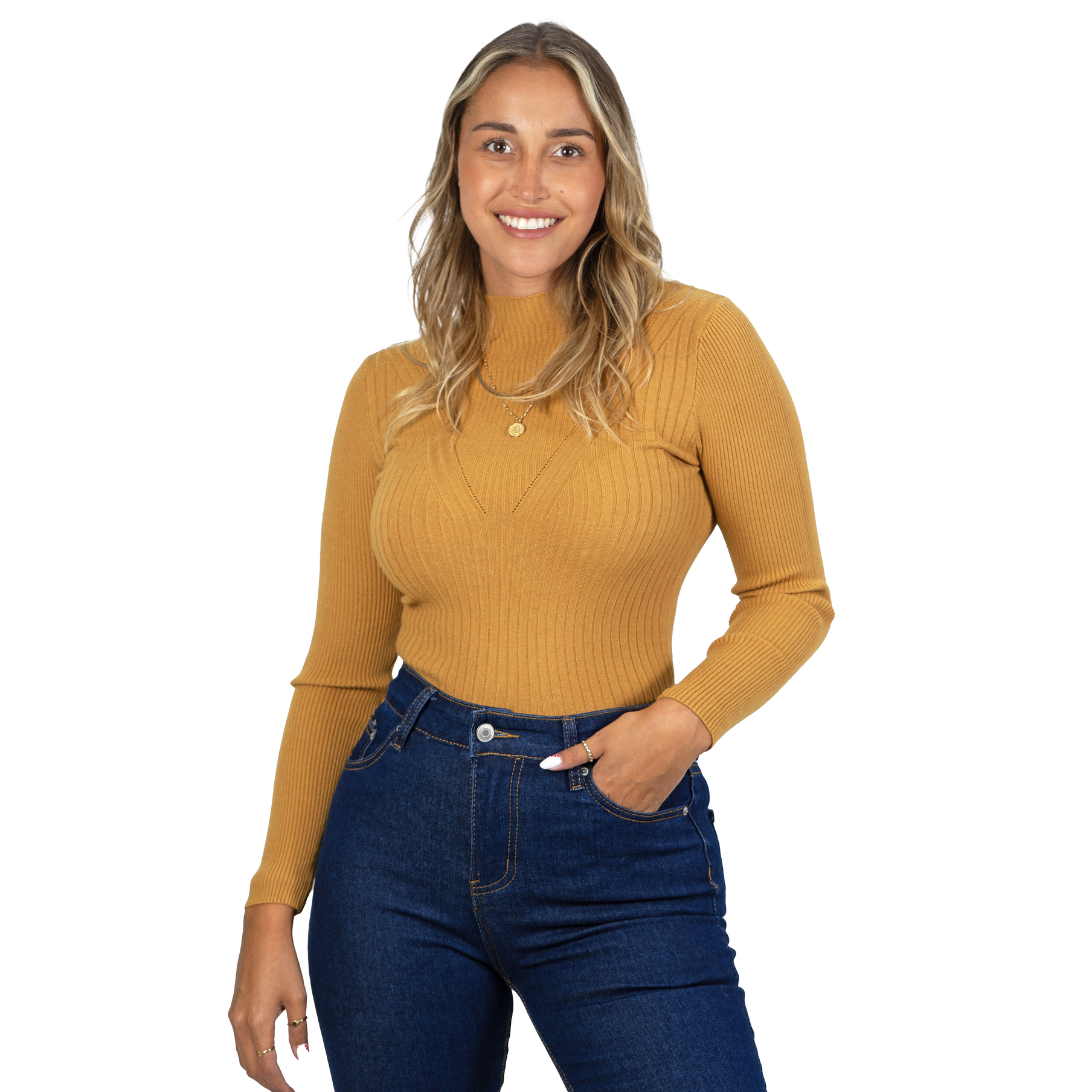 Sweater beatle mujer cuello medio colores crop diseño Isis 14