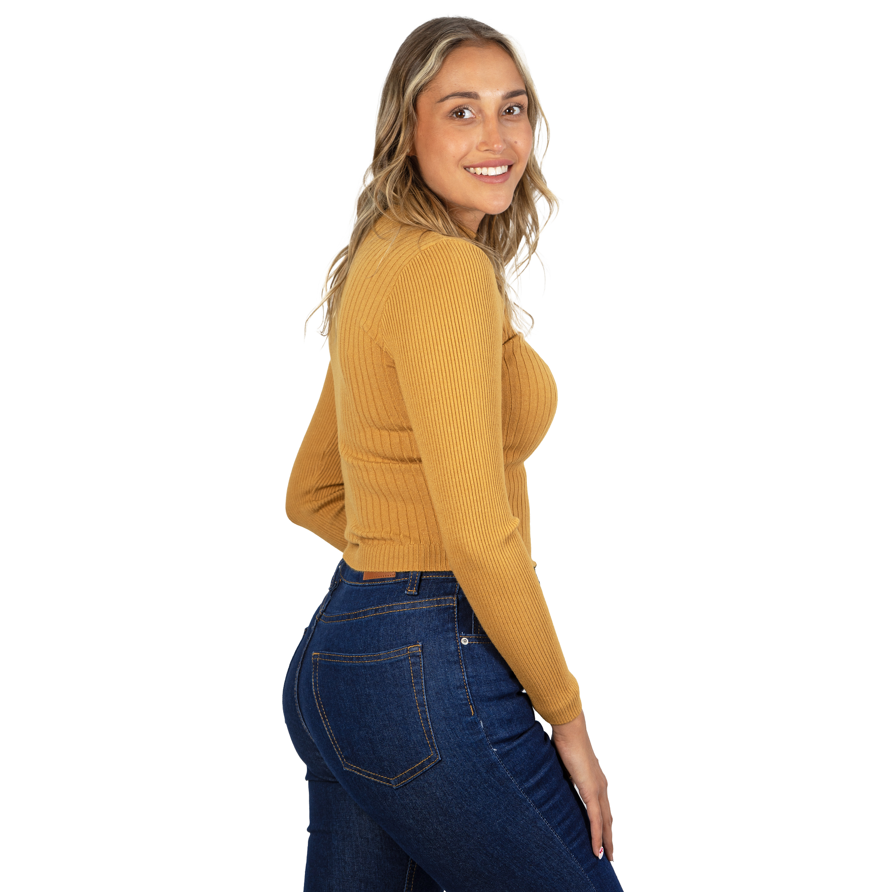 Sweater beatle mujer cuello medio colores crop diseño Isis 16