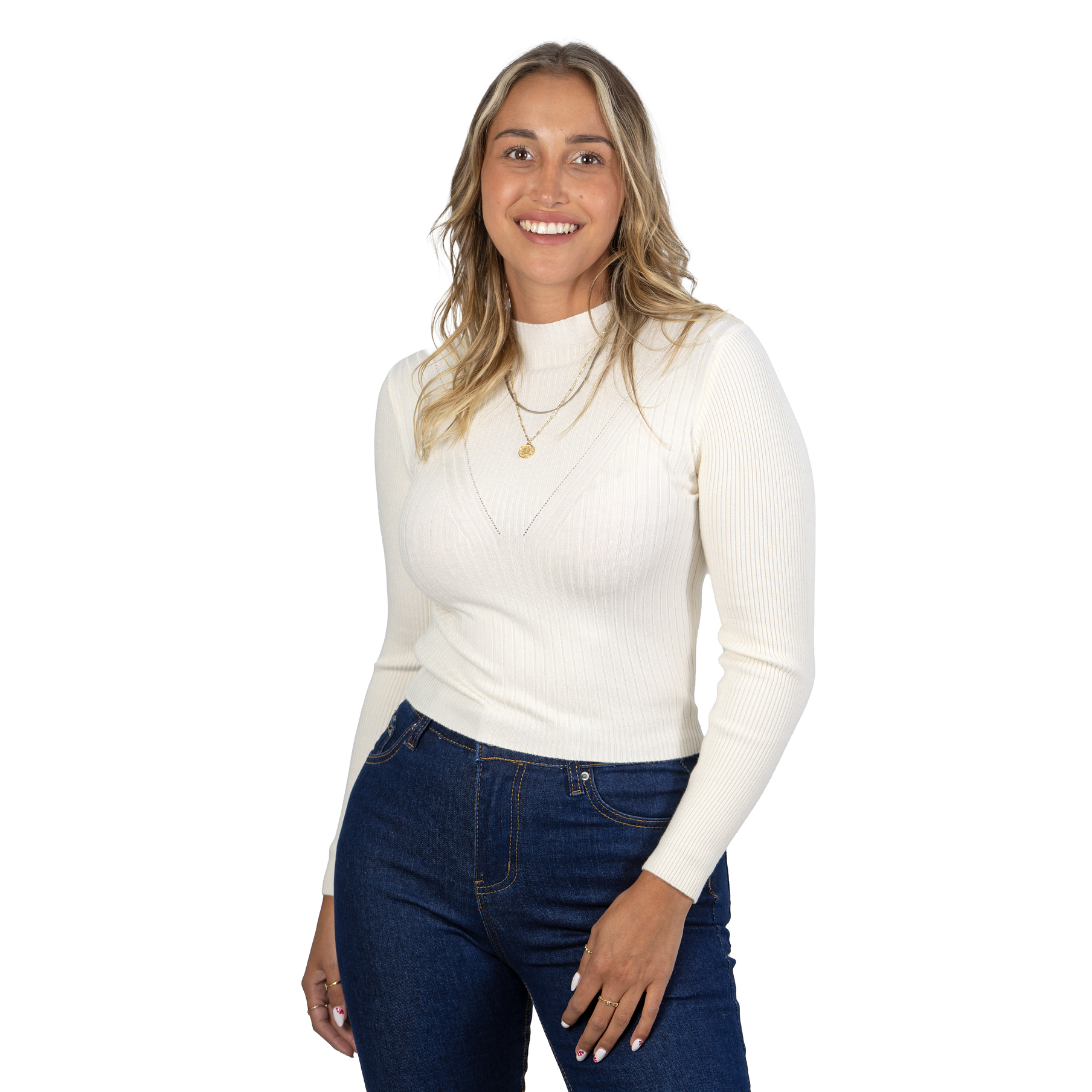 Sweater beatle mujer cuello medio colores crop diseño Isis 21