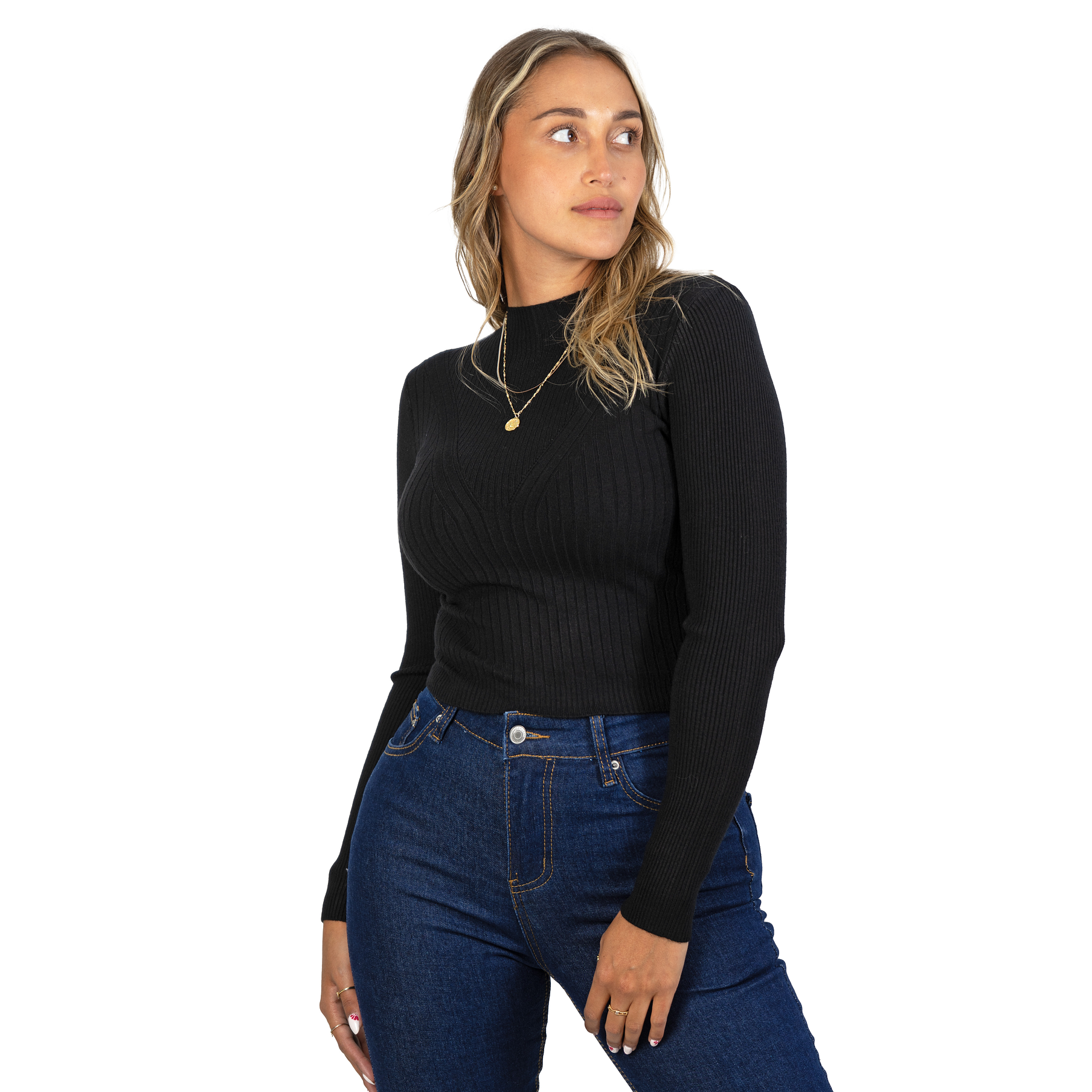 Sweater beatle mujer cuello medio colores crop diseño Isis 23