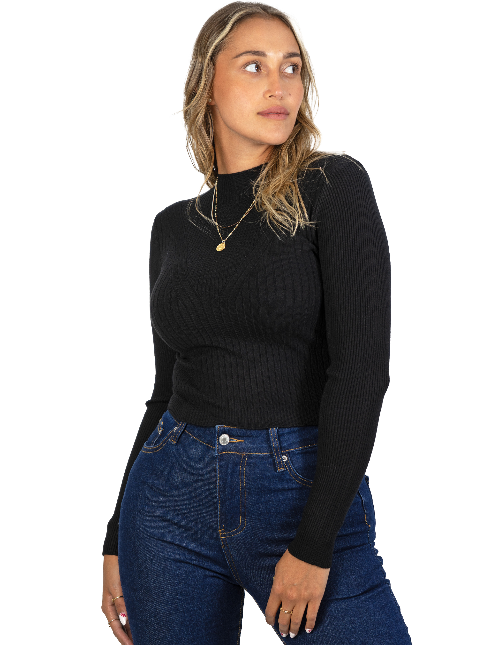 Sweater beatle mujer cuello medio colores crop diseño Isis 23