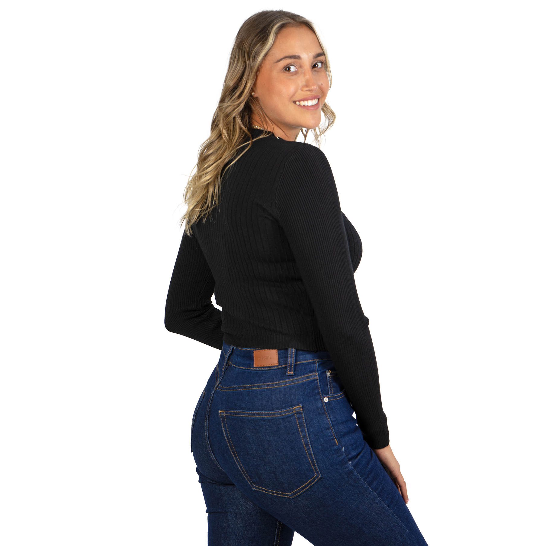 Sweater beatle mujer cuello medio colores crop diseño Isis 24