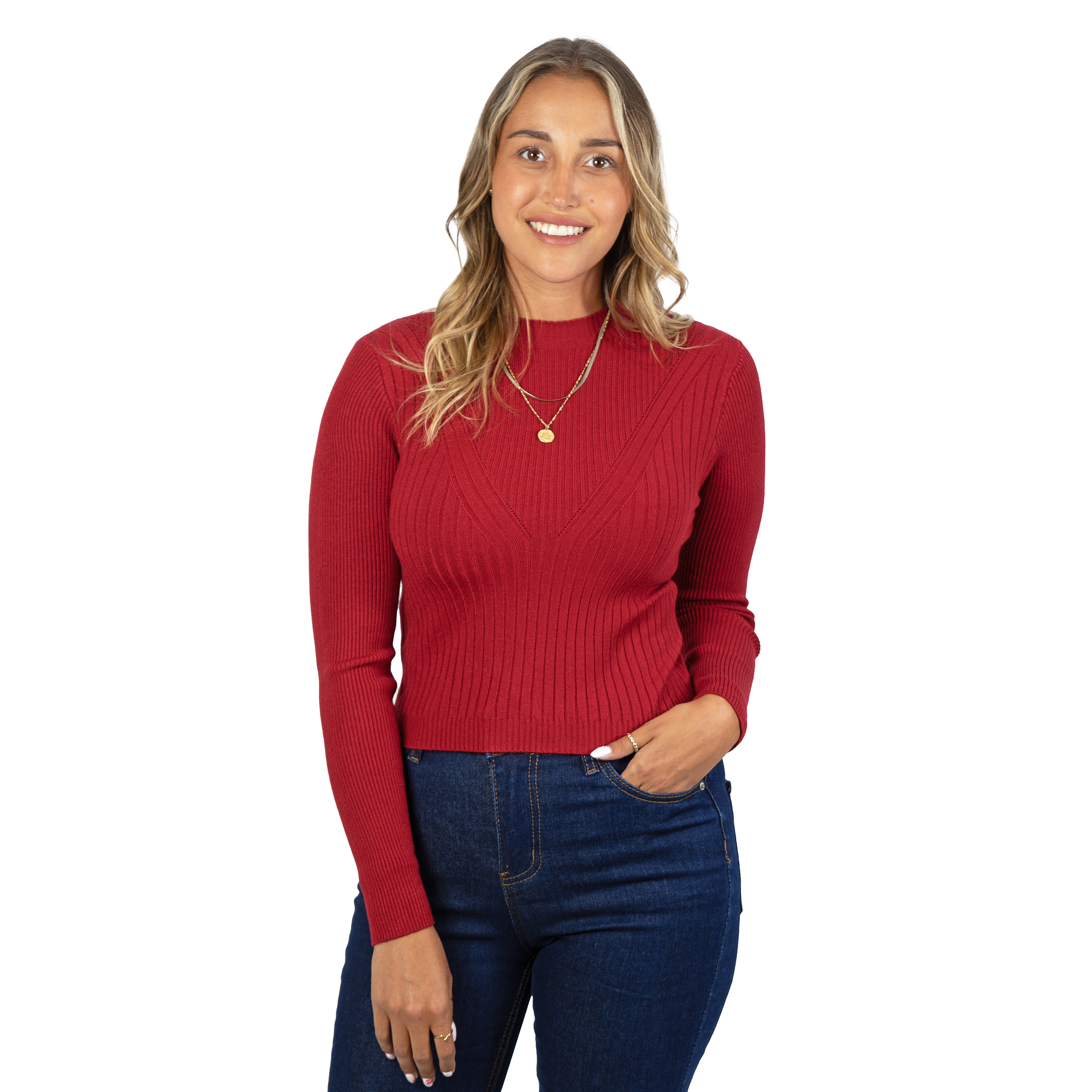 Sweater beatle mujer cuello medio colores crop diseño Isis 26