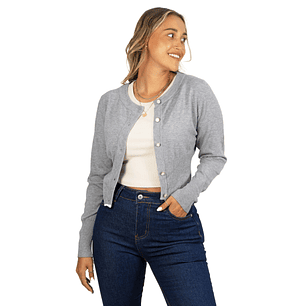 Chaleco mujer básico botones corto colores Mar