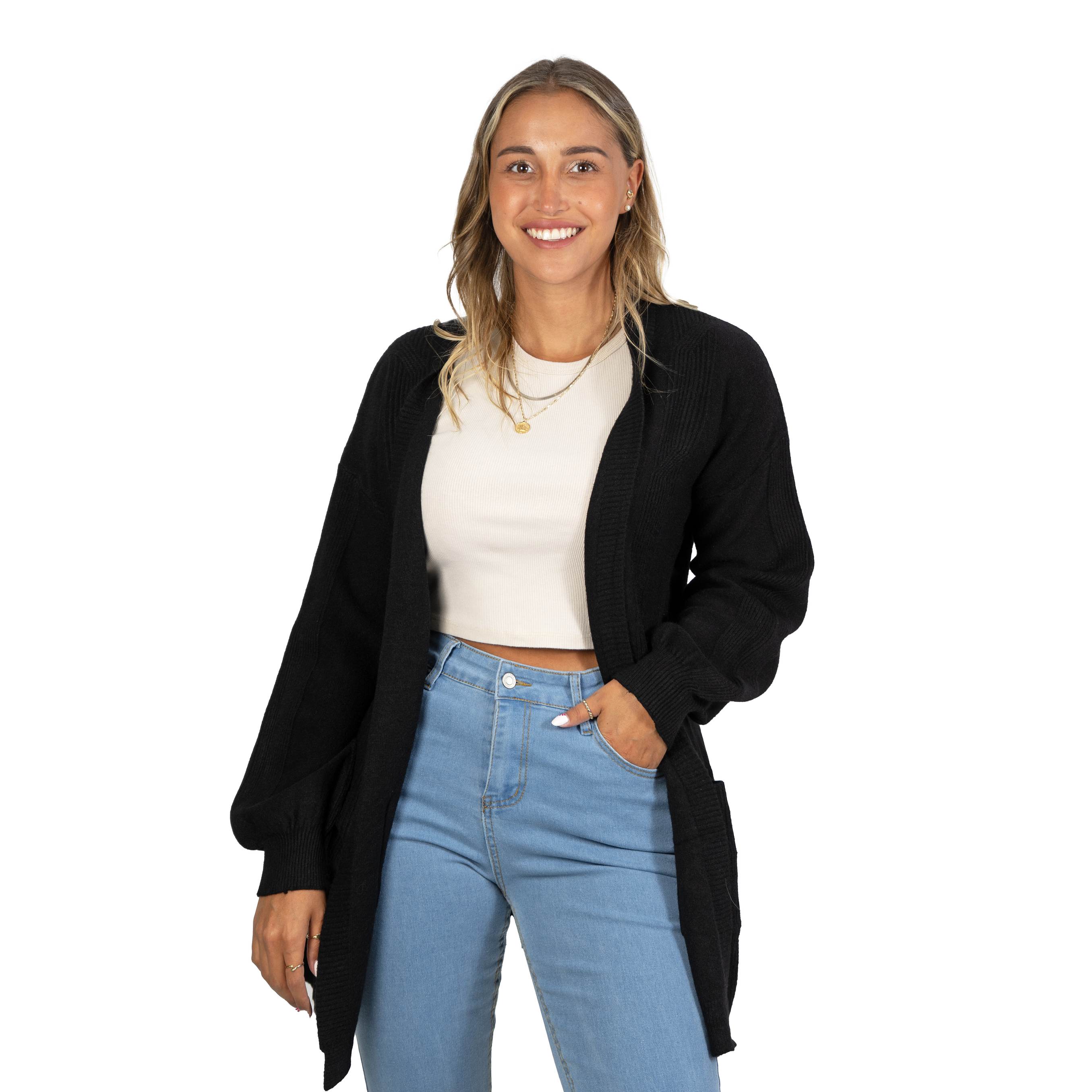 Cárdigan texturado Mujer colores diseño Lara 1