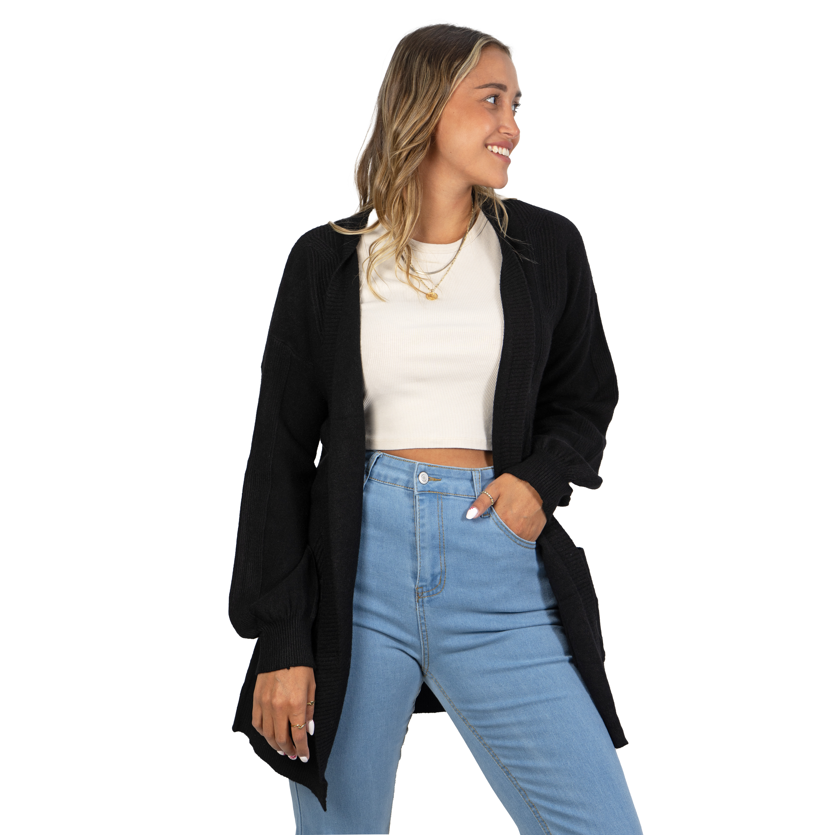 Cárdigan texturado Mujer colores diseño Lara 2