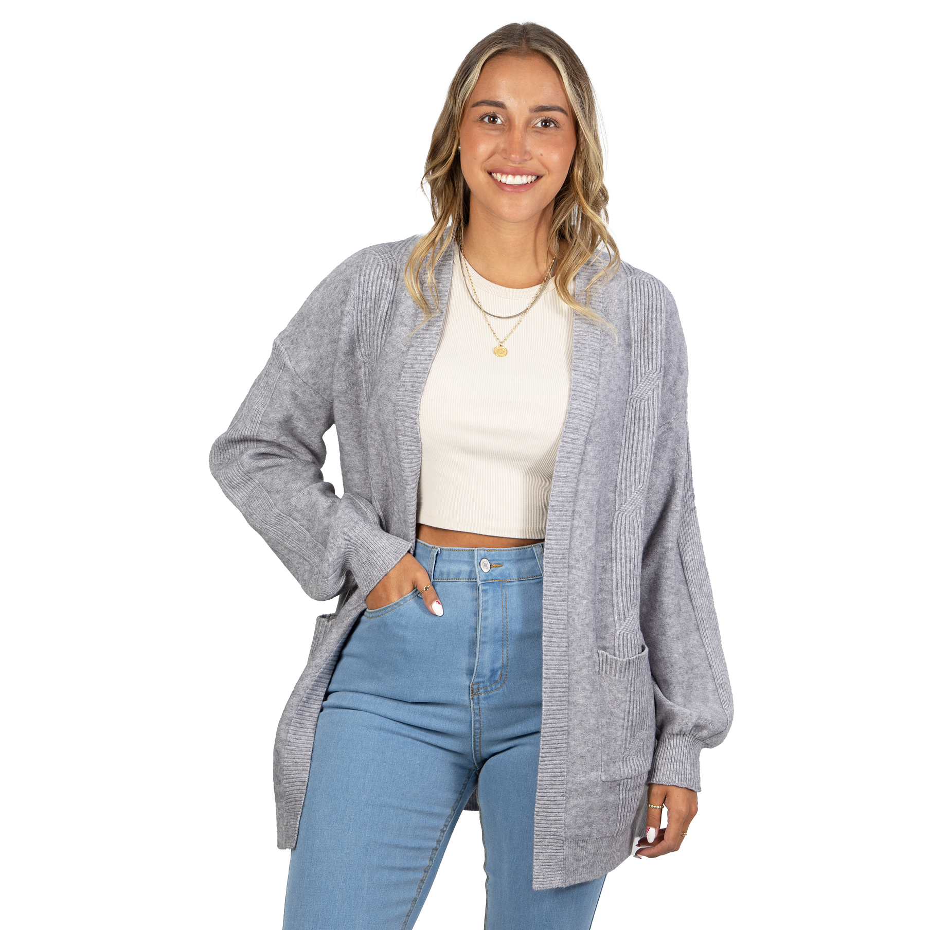 Cárdigan texturado Mujer colores diseño Lara 4