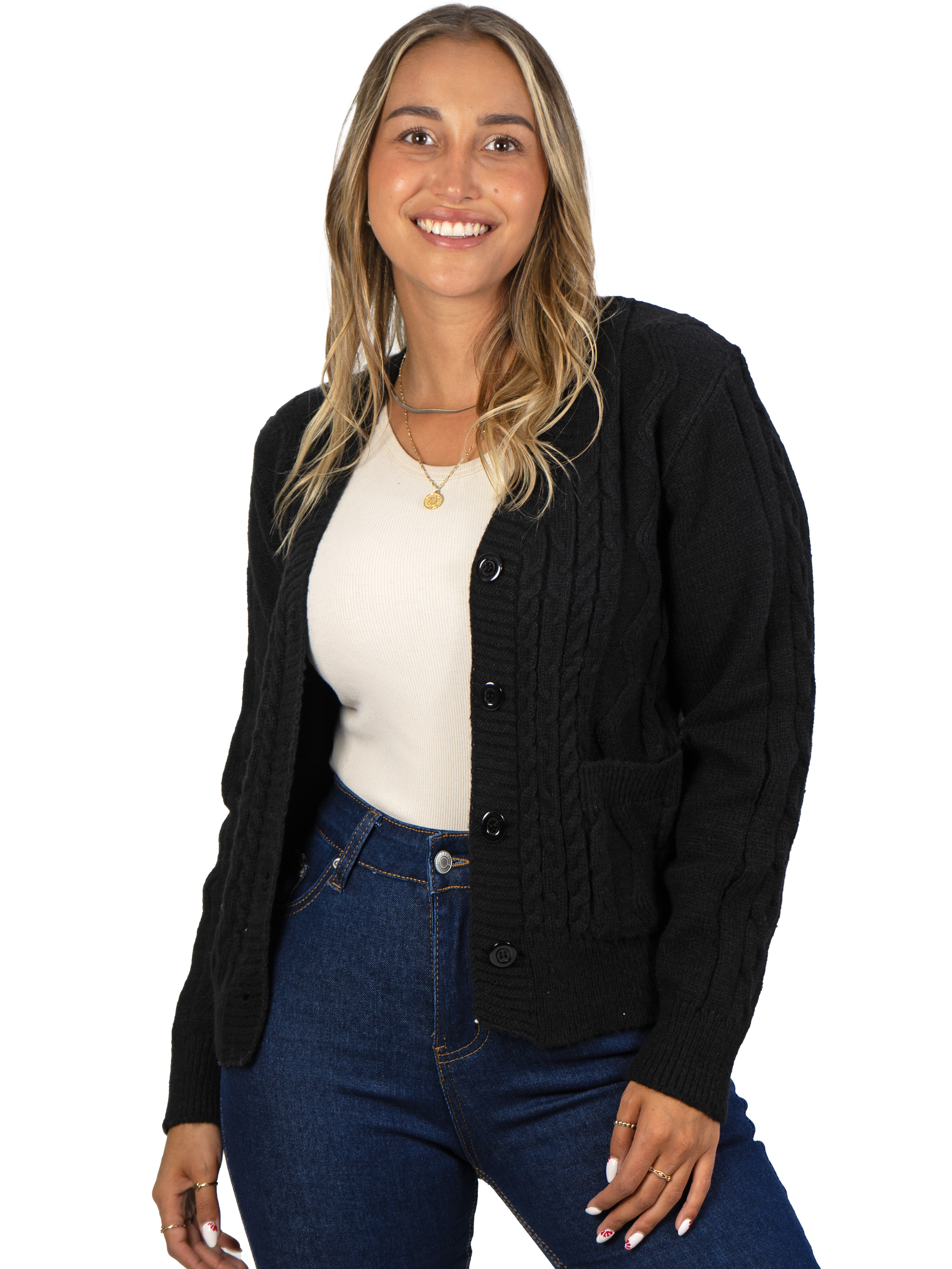 Chaleco básico colores trenzado Ana 9