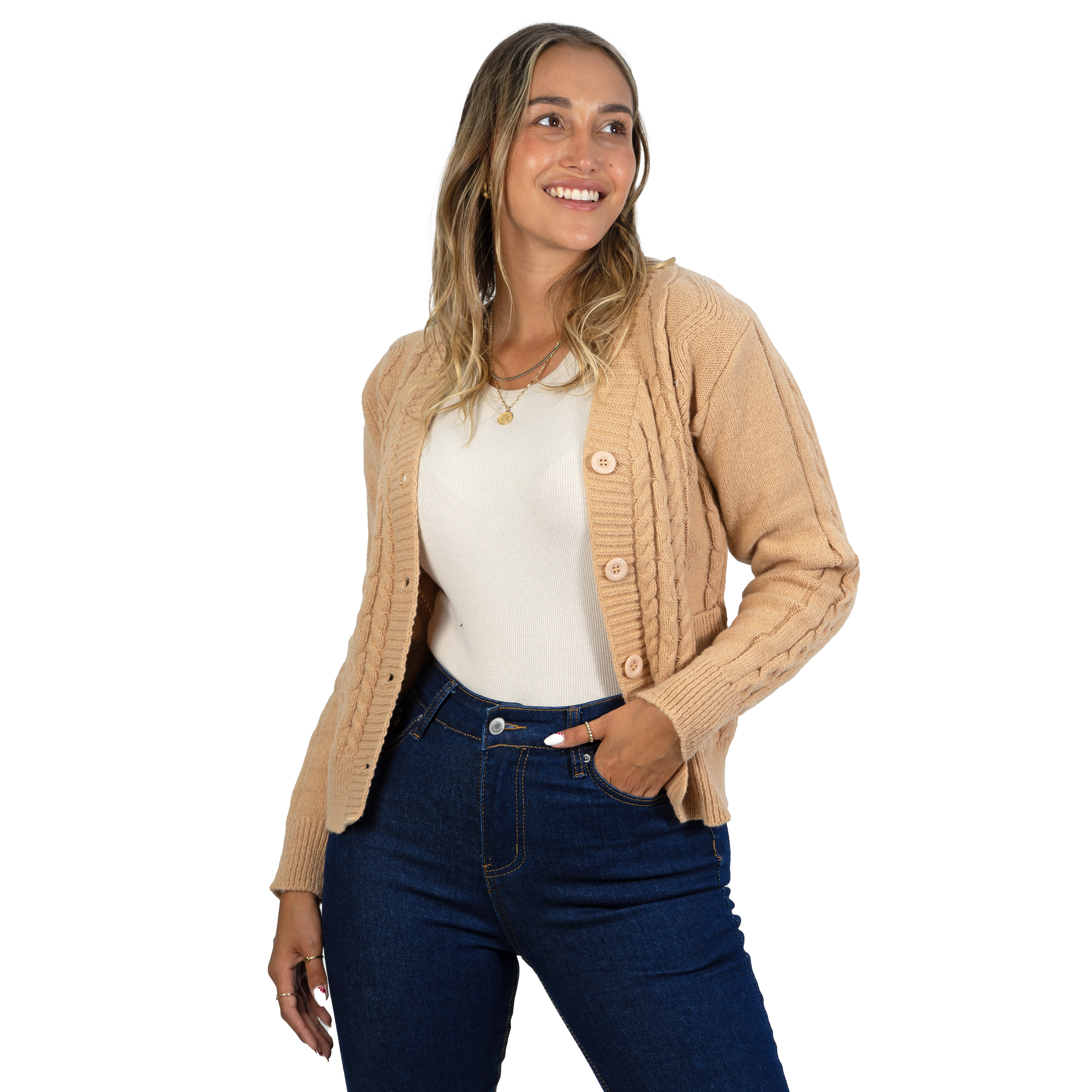 Chaleco básico colores trenzado Ana 1