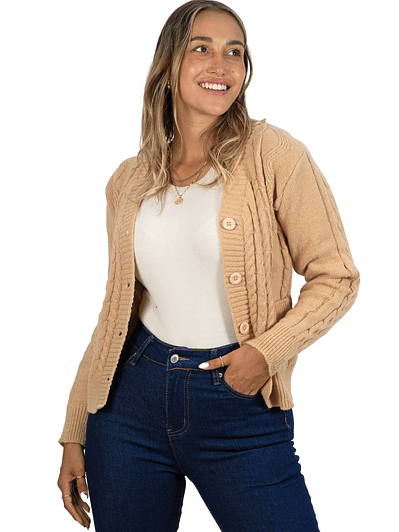 Chaleco básico colores trenzado Ana