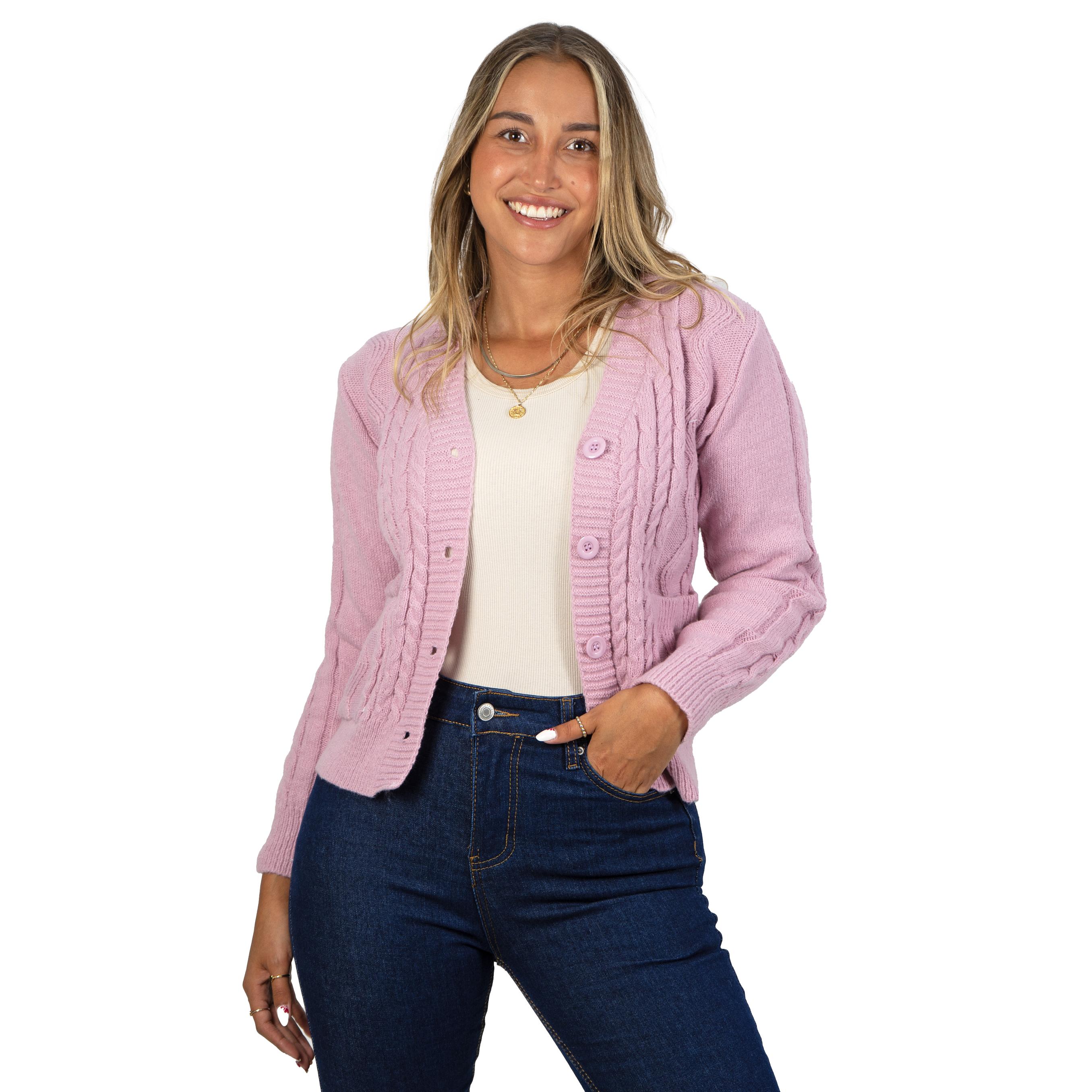 Chaleco básico colores trenzado Ana 13