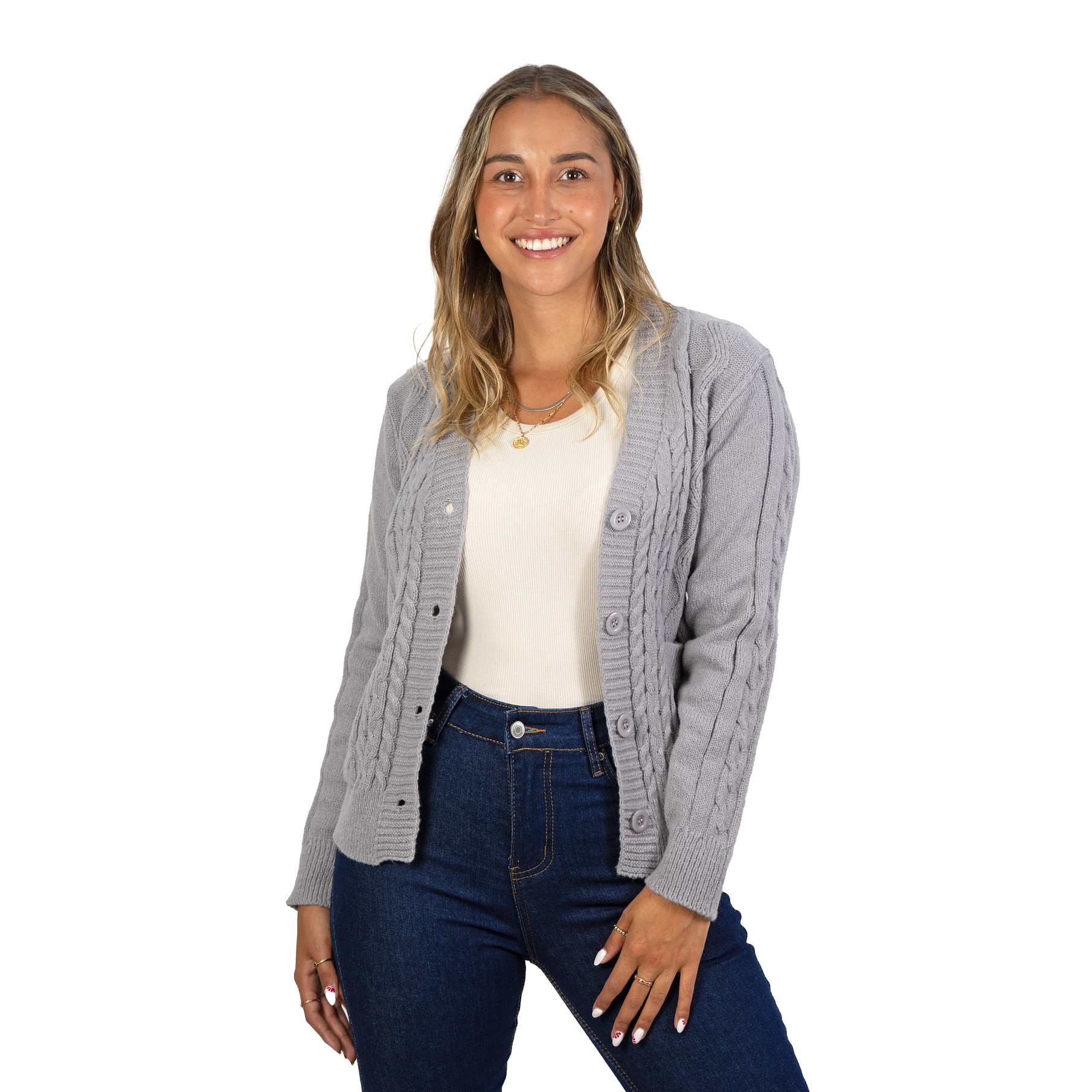 Chaleco básico colores trenzado Ana 21