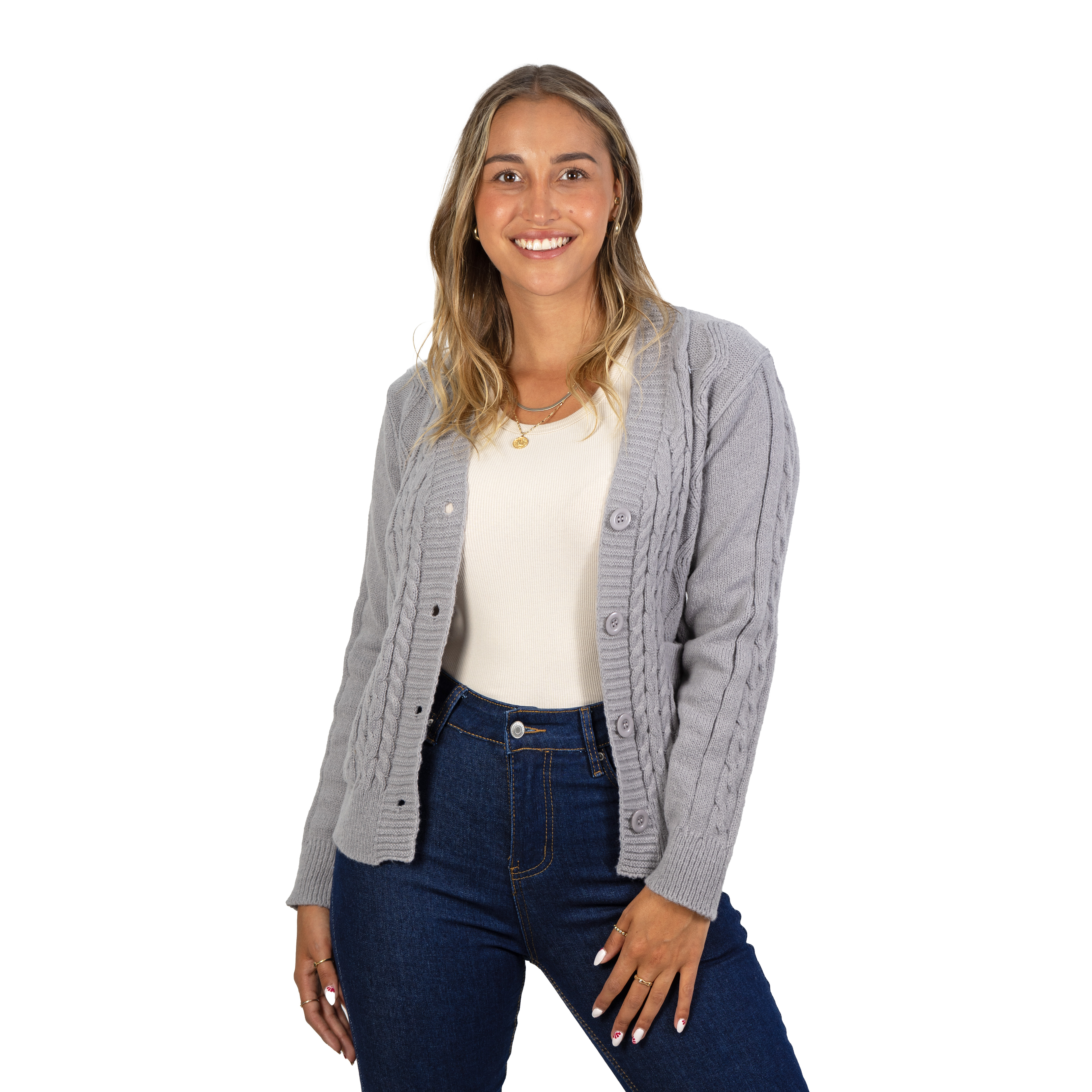 Chaleco básico colores trenzado Ana 21