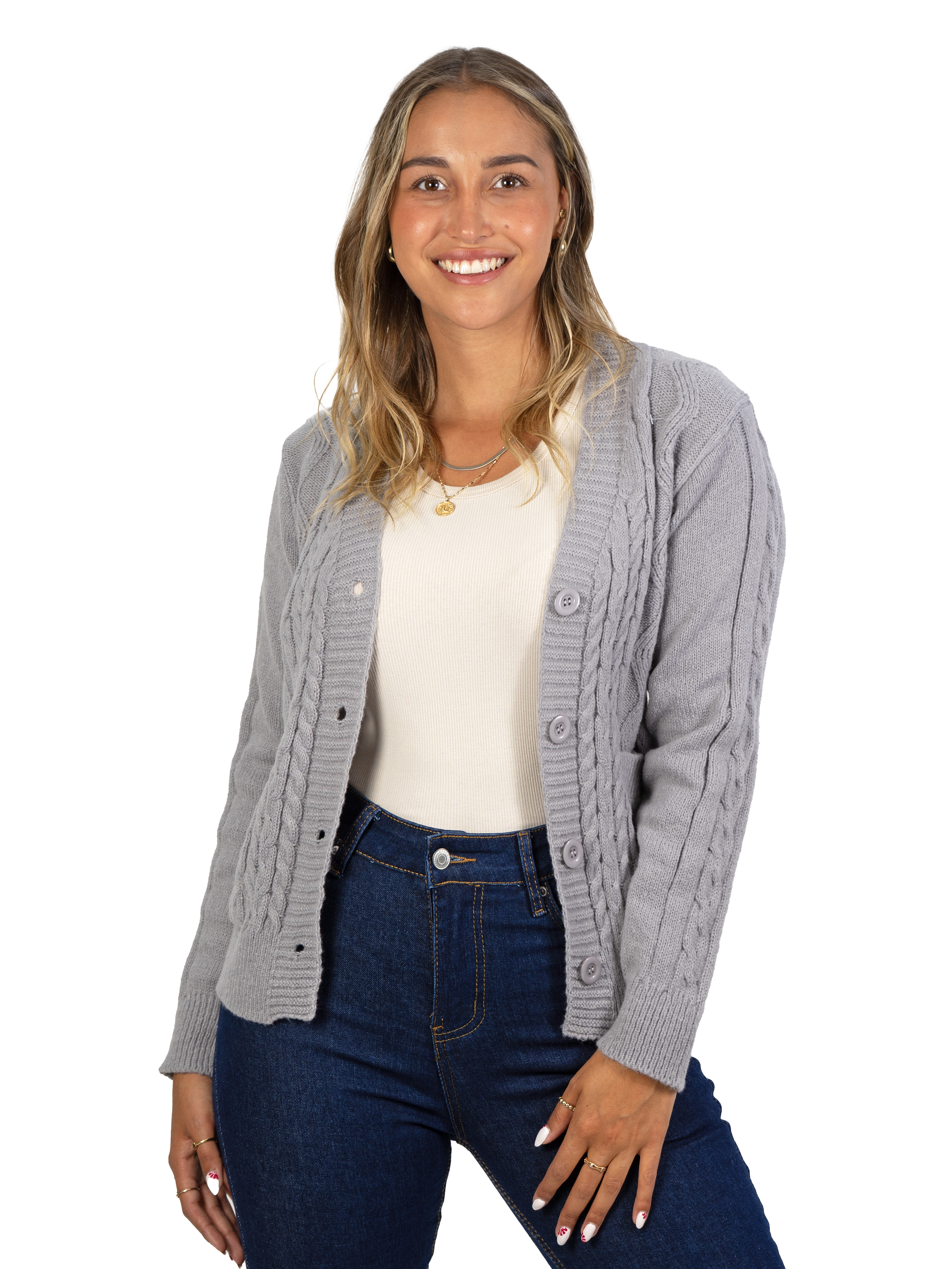 Chaleco básico colores trenzado Ana 21