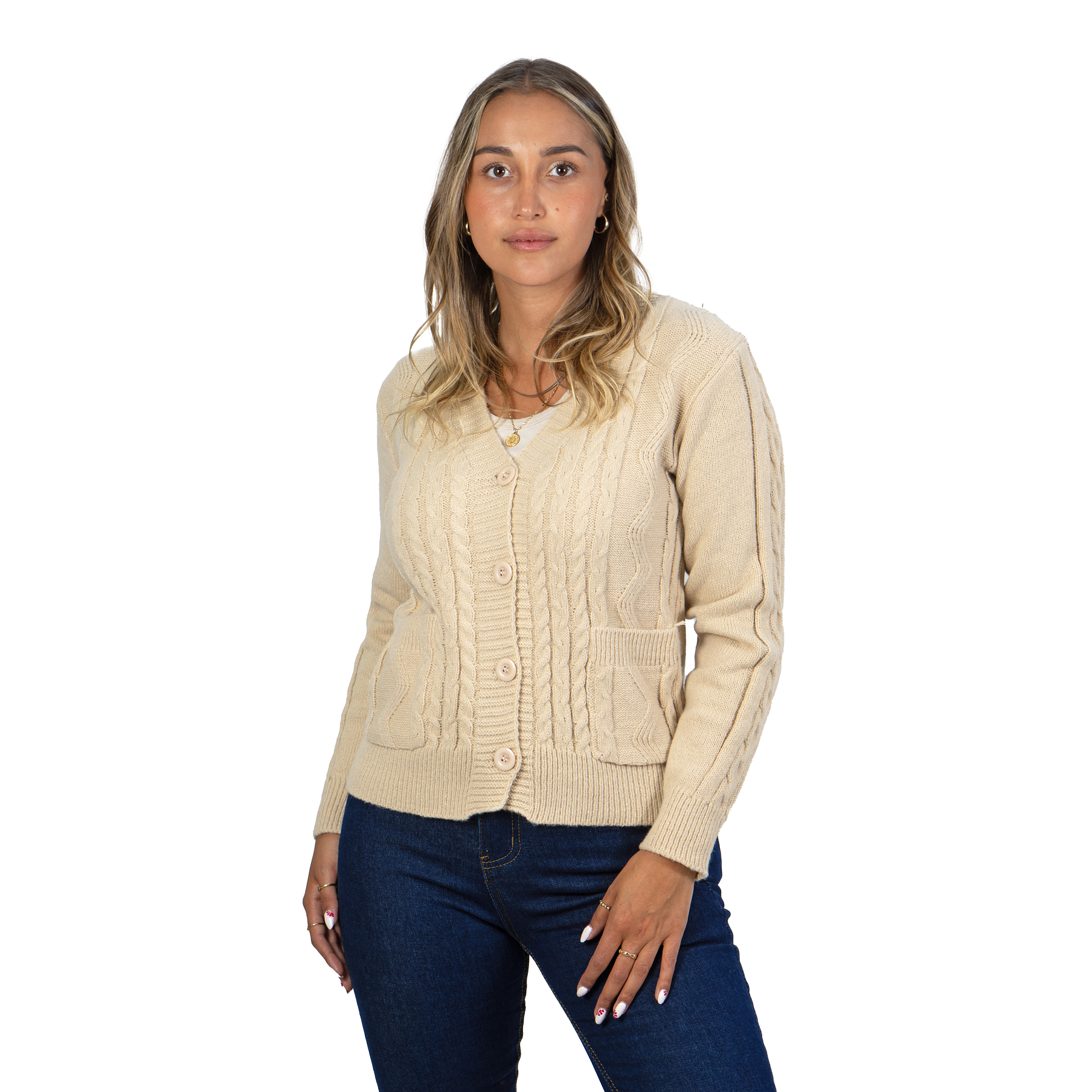 Chaleco básico colores trenzado Ana 22