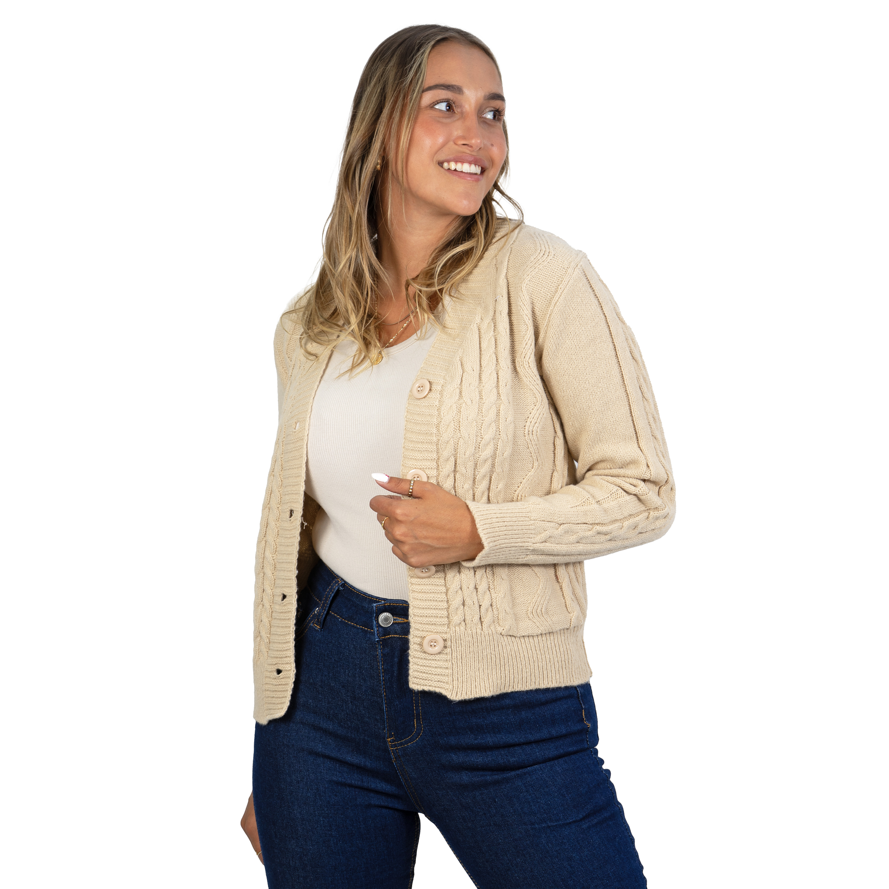 Chaleco básico colores trenzado Ana 23