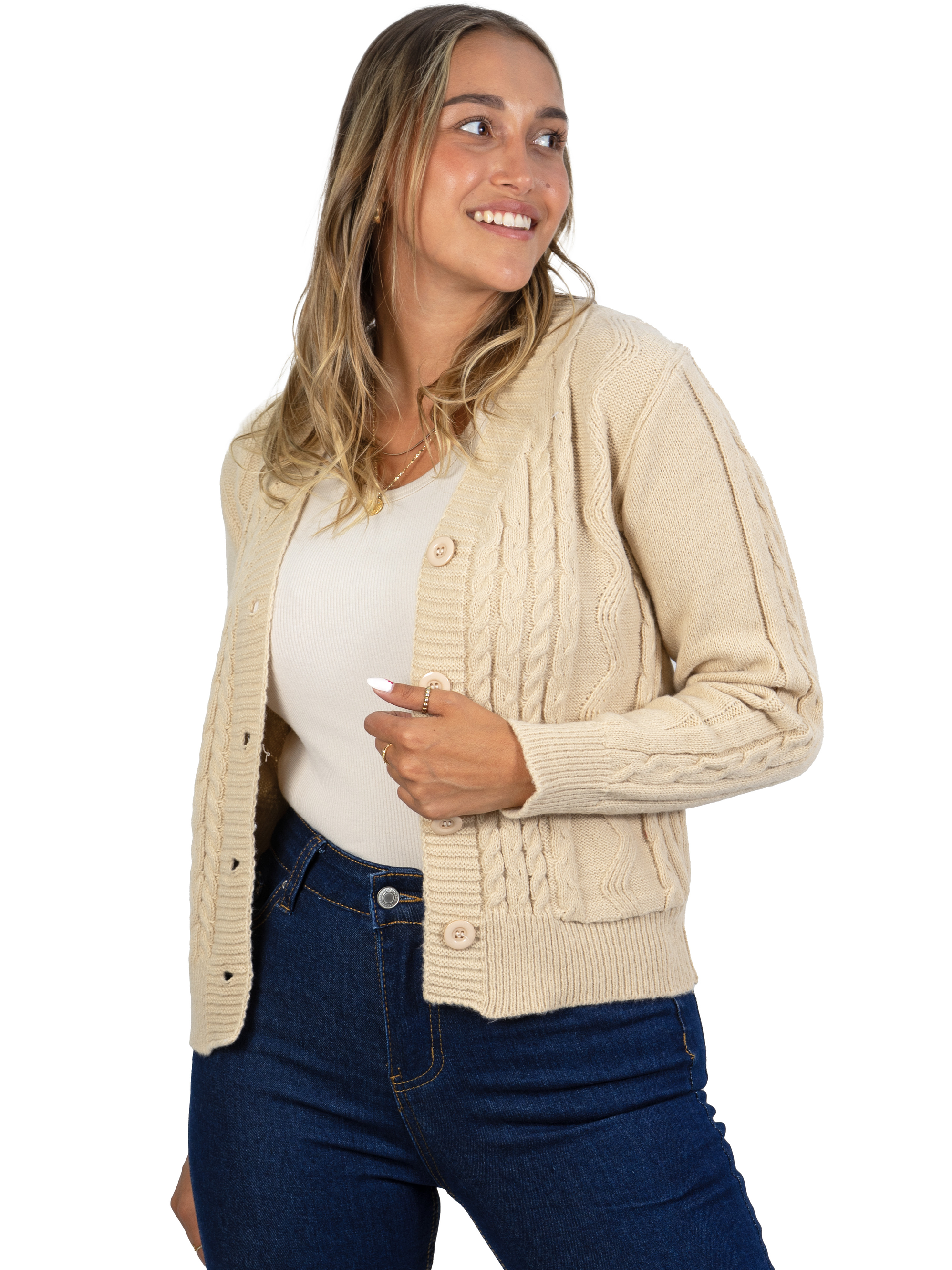 Chaleco básico colores trenzado Ana 23