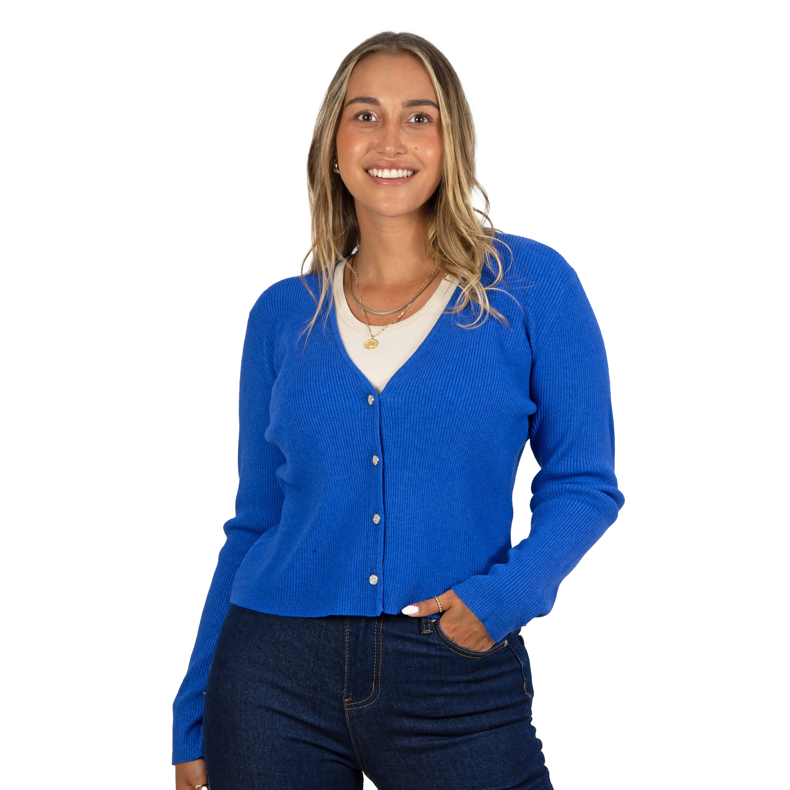 Chaleco botones básico mujer diseño Alba 7