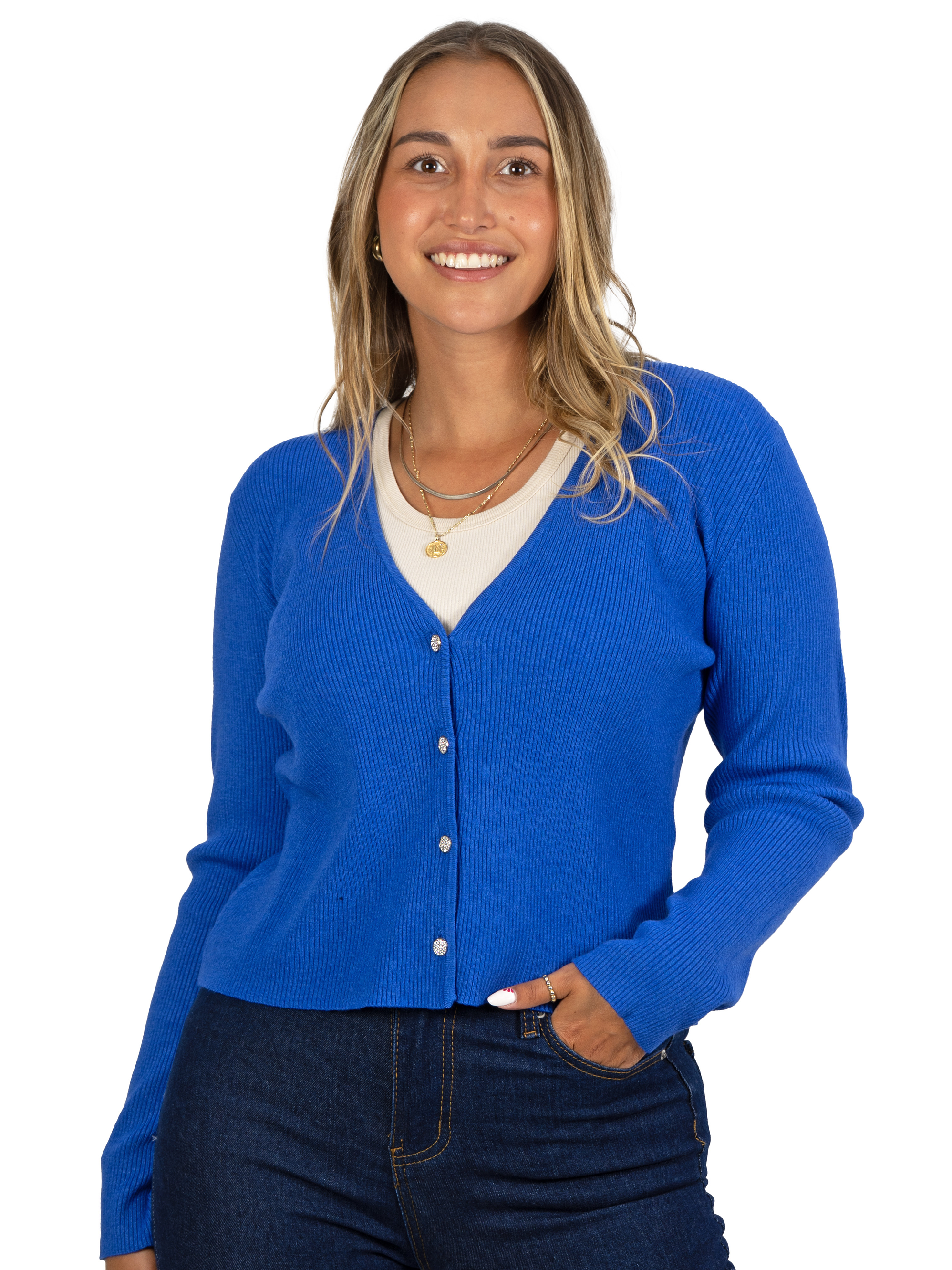 Chaleco botones básico mujer diseño Alba 7