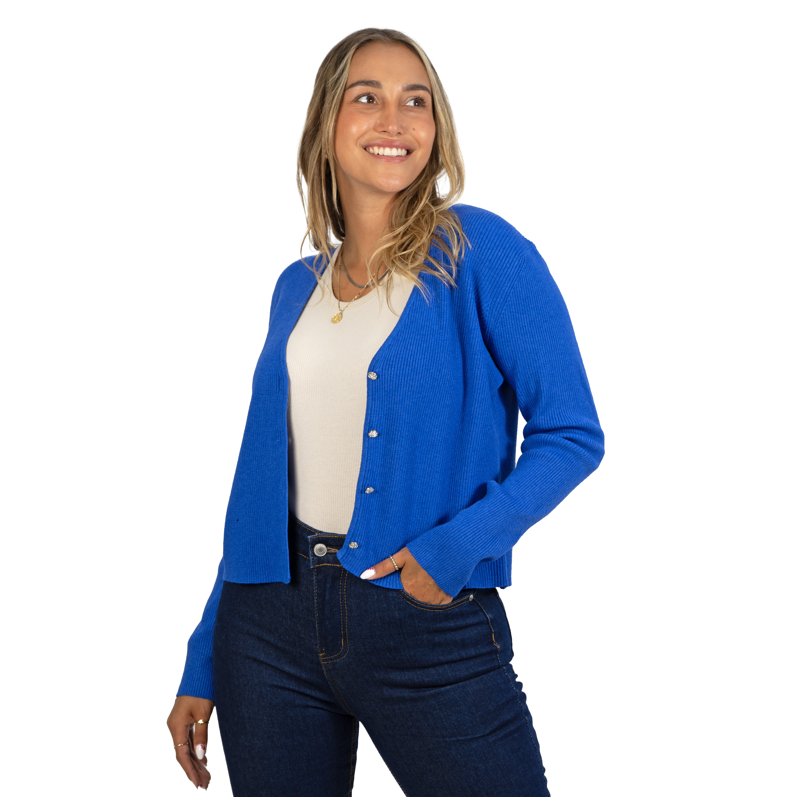 Chaleco botones básico mujer diseño Alba 8