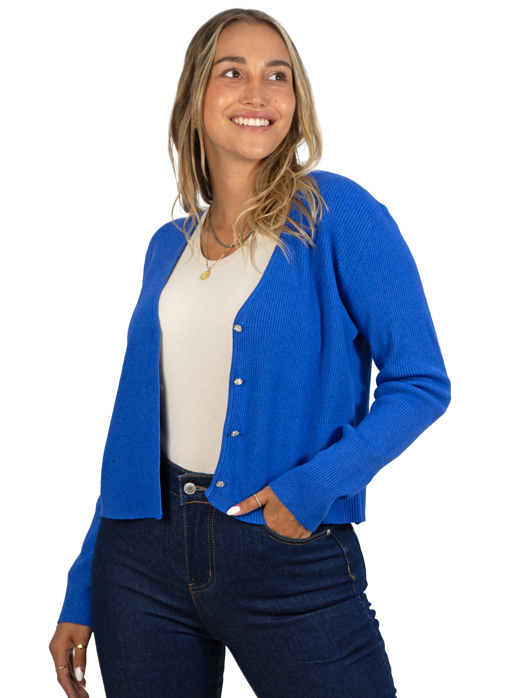 Chaleco botones básico mujer diseño Alba 8