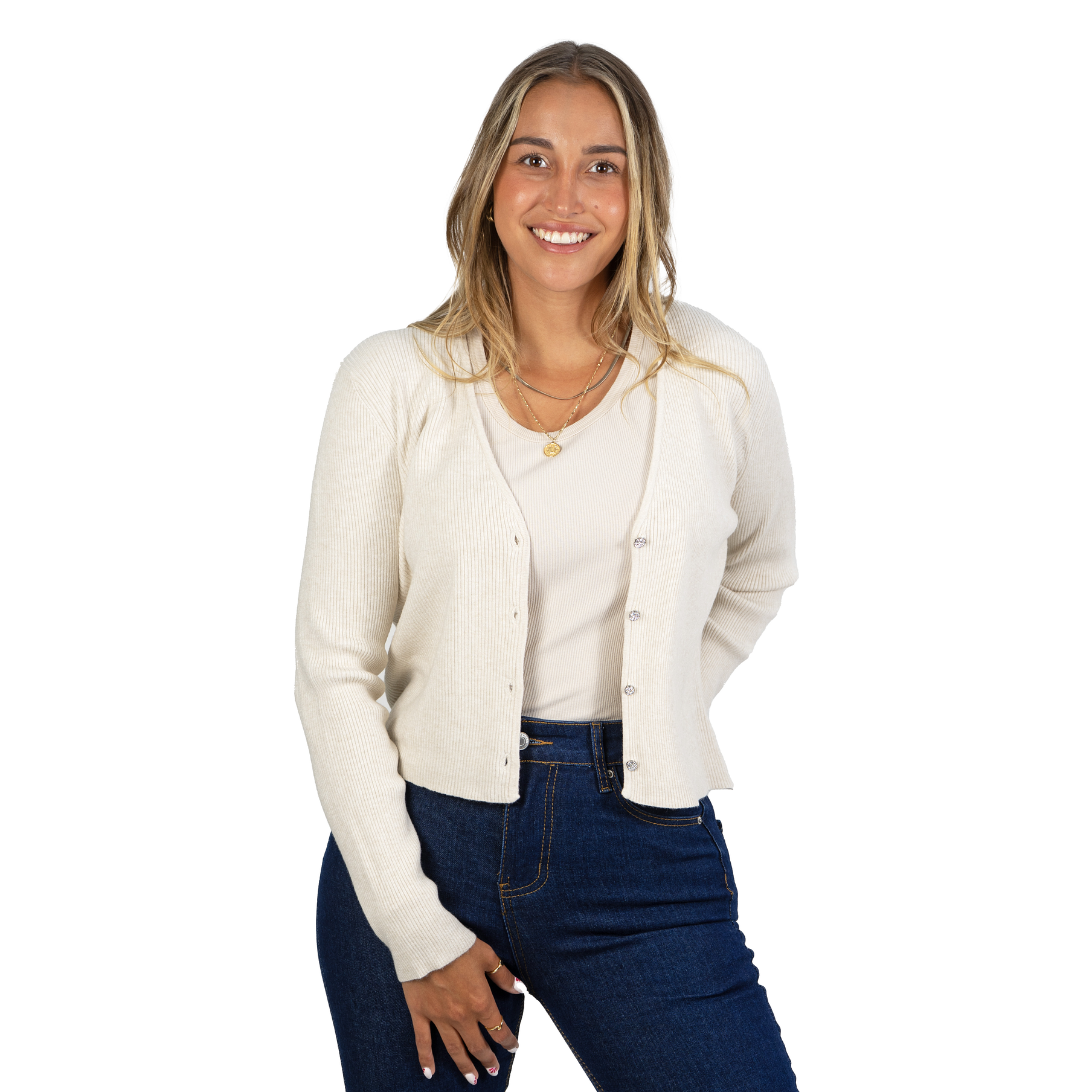 Chaleco botones básico mujer diseño Alba 2