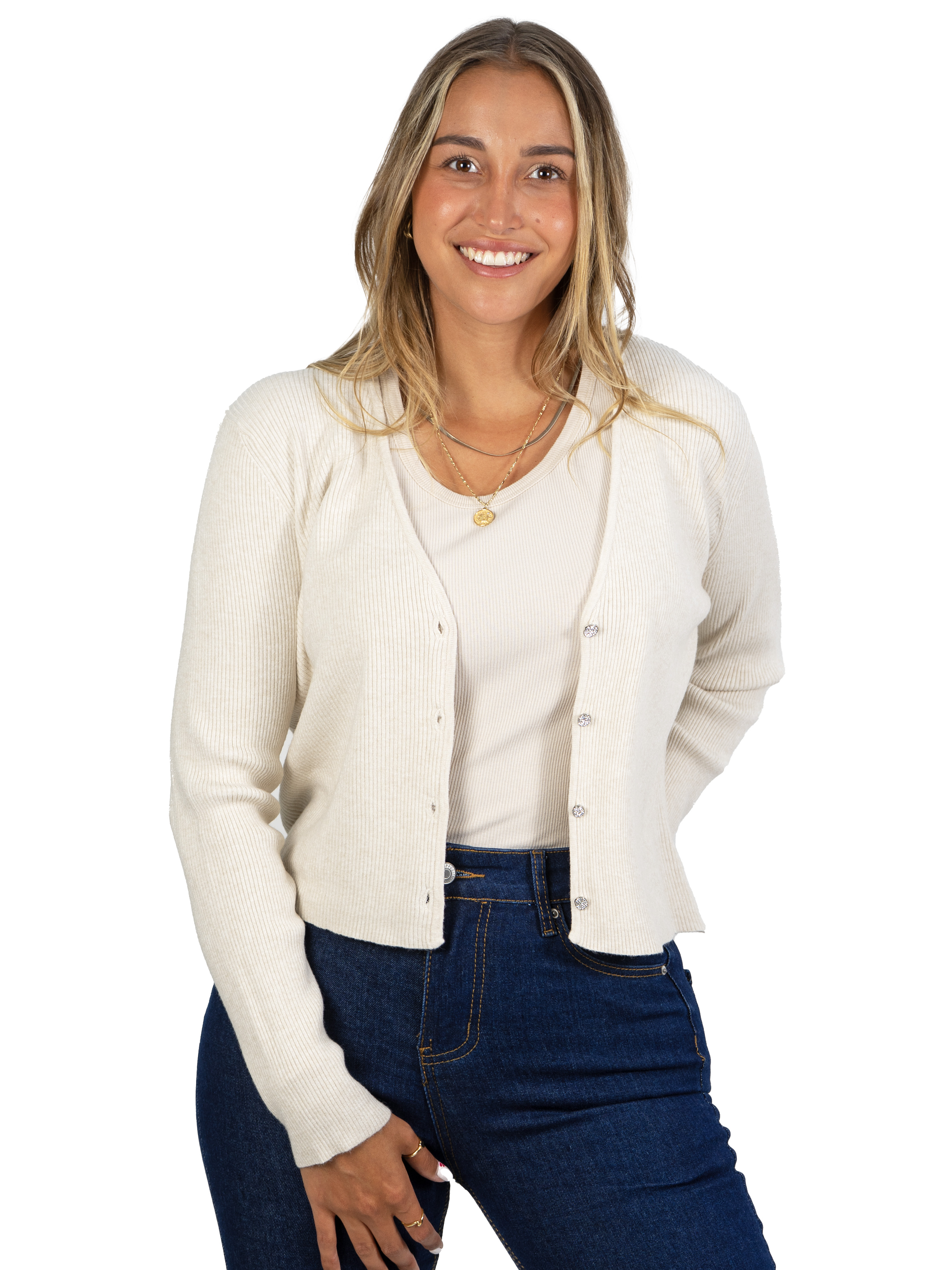 Chaleco botones básico mujer diseño Alba 2