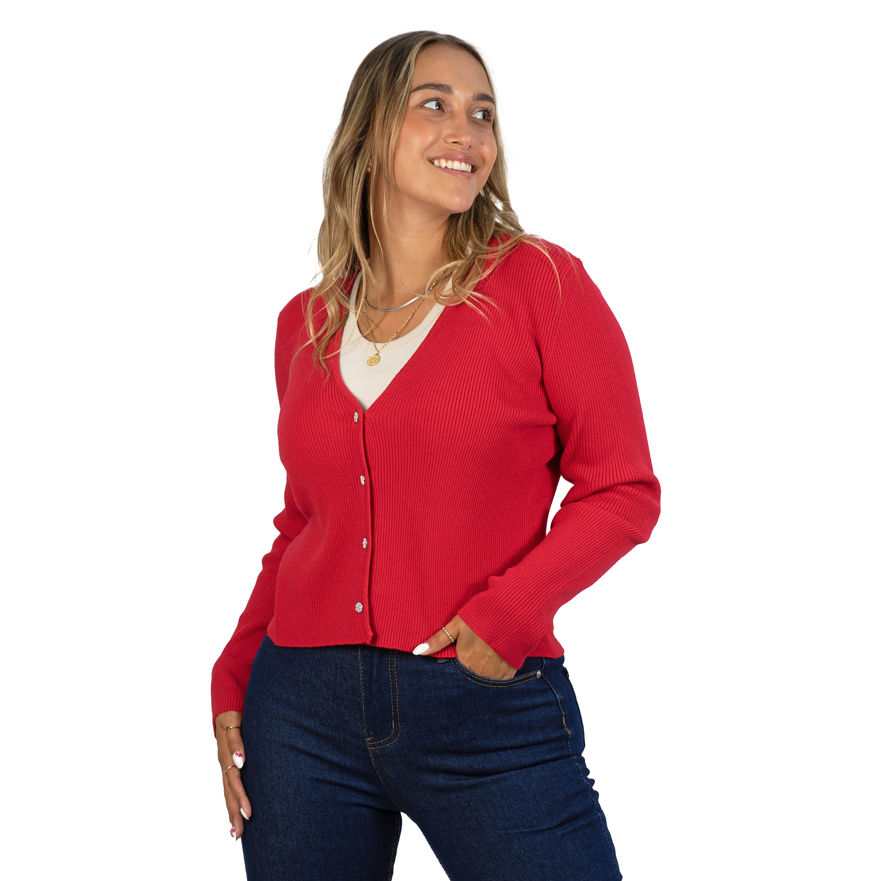 Chaleco botones básico mujer diseño Alba 9