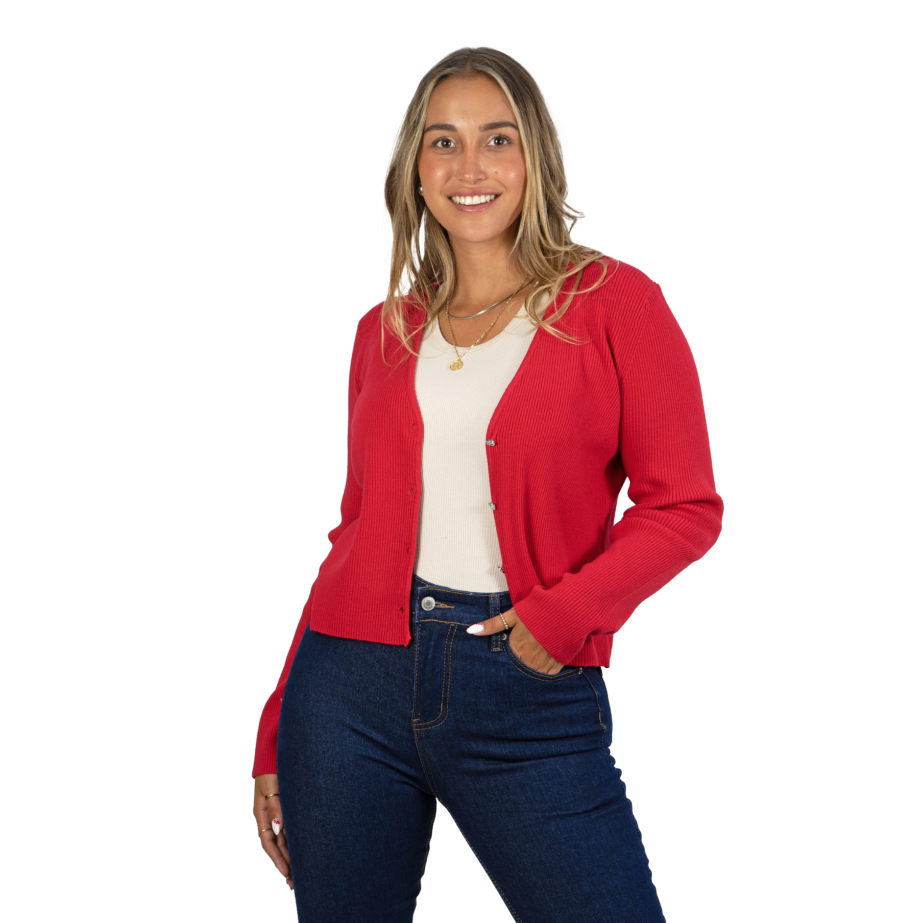 Chaleco botones básico mujer diseño Alba 10