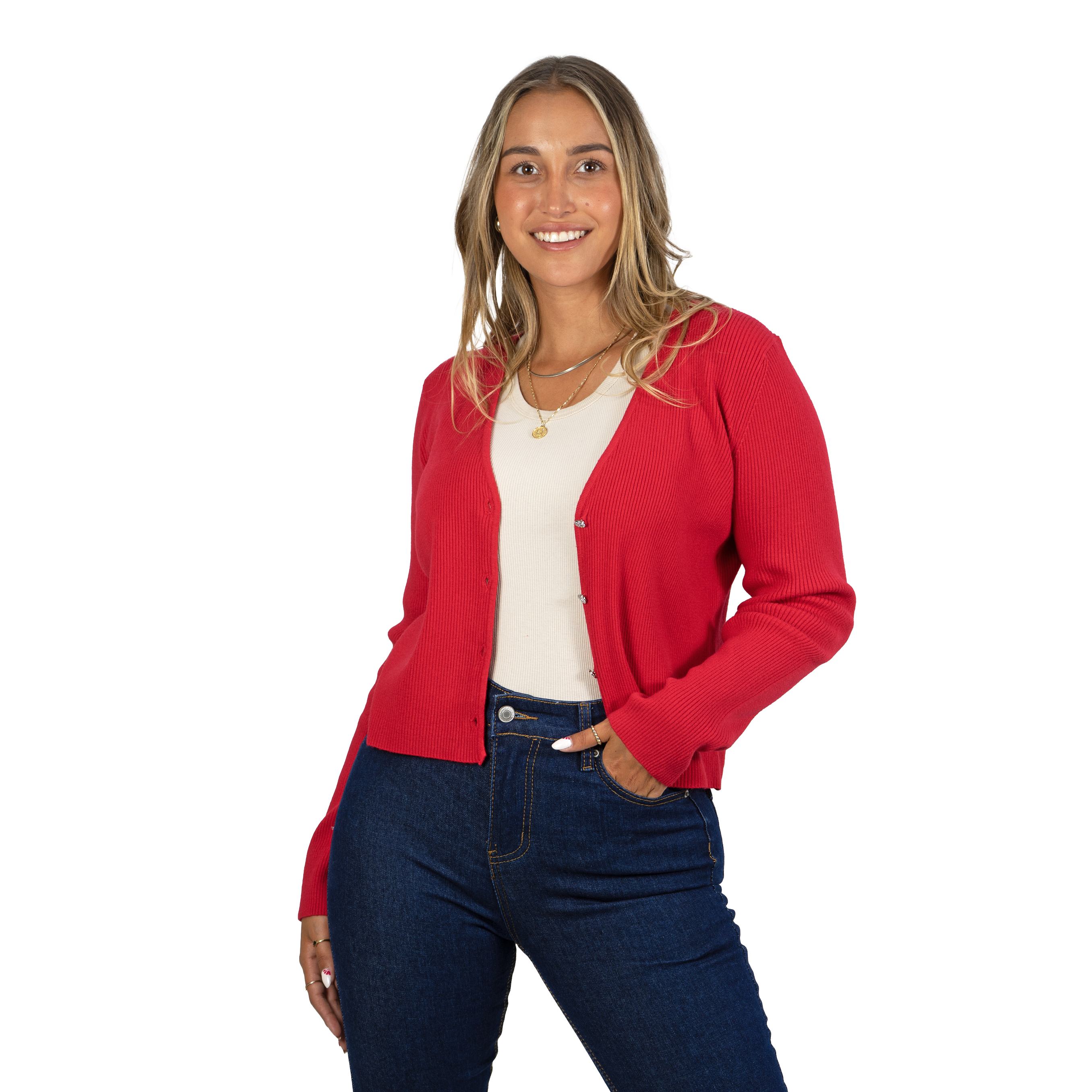 Chaleco botones básico mujer diseño Alba 10