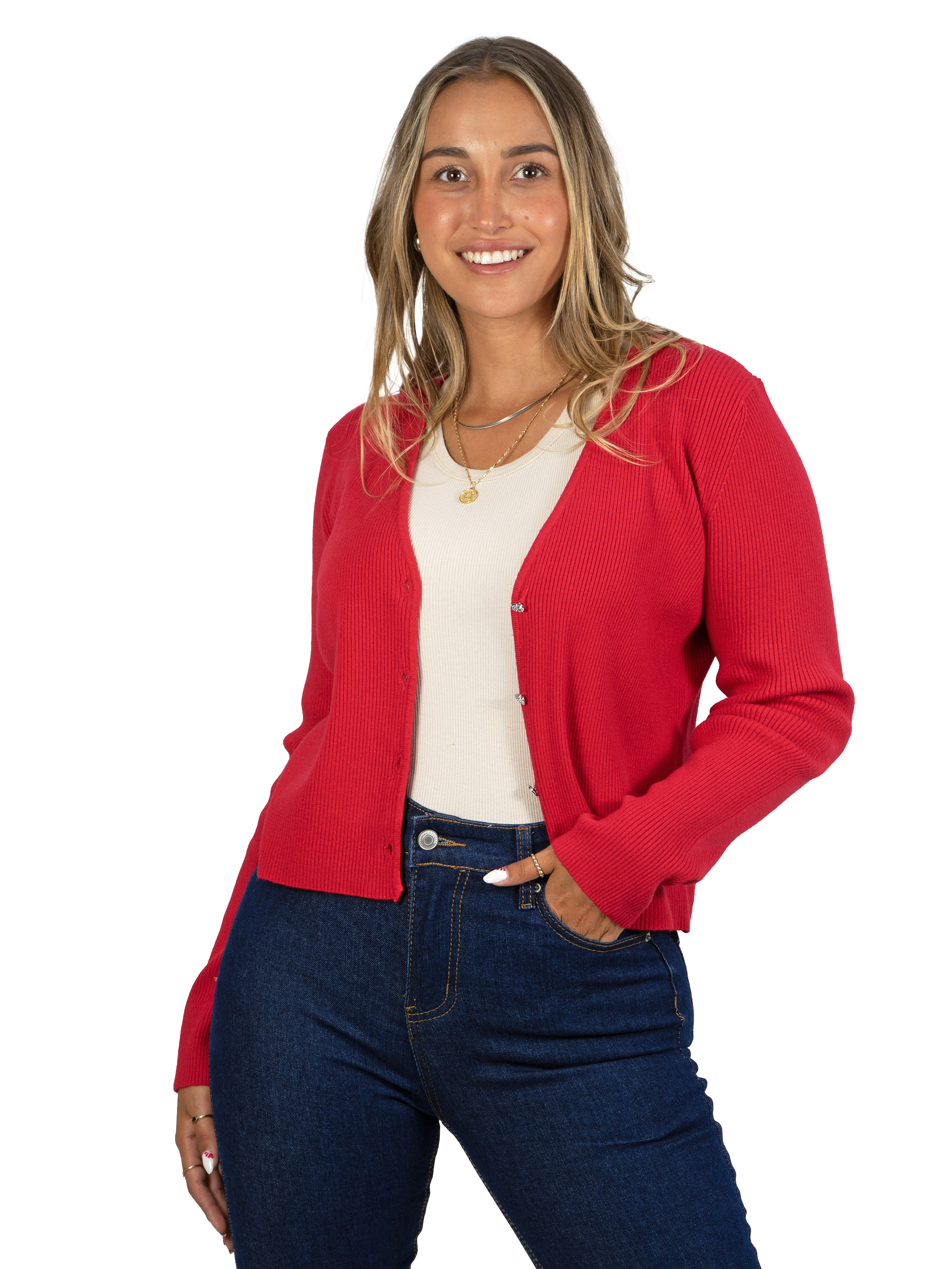 Chaleco botones básico mujer diseño Alba 10