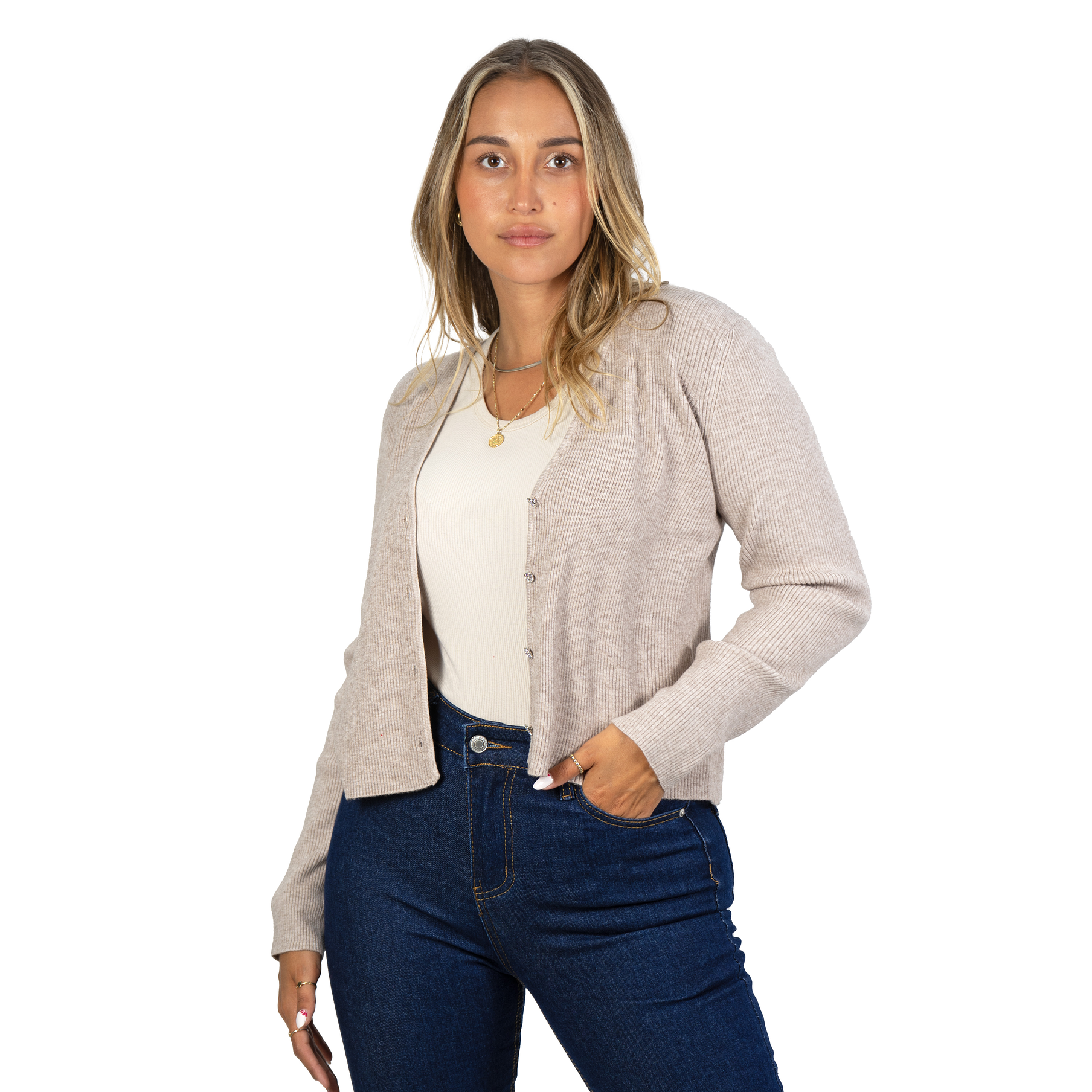 Chaleco botones básico mujer diseño Alba 13