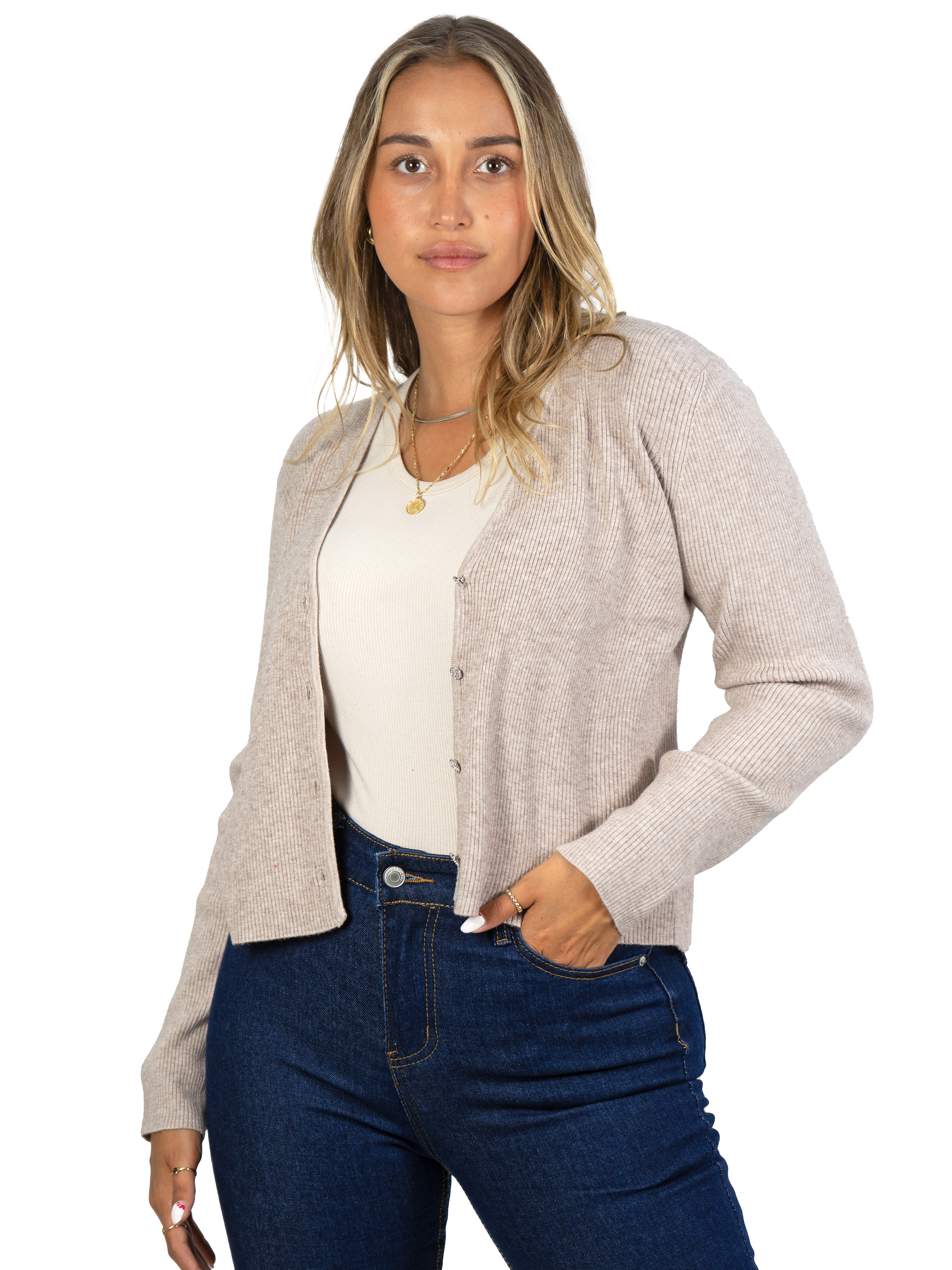 Chaleco botones básico mujer diseño Alba 13