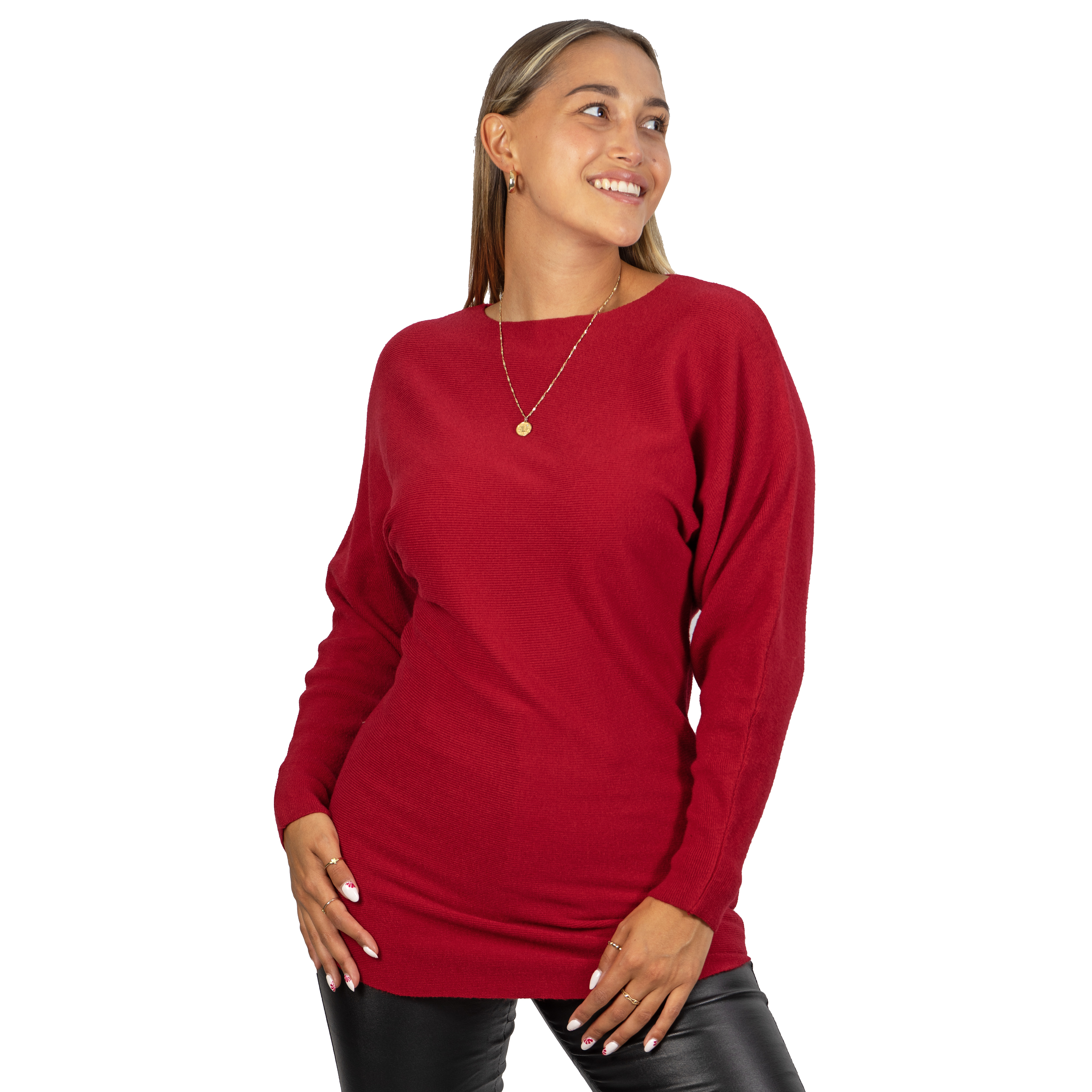 Sweater manga murciélago largo colores mujer 18