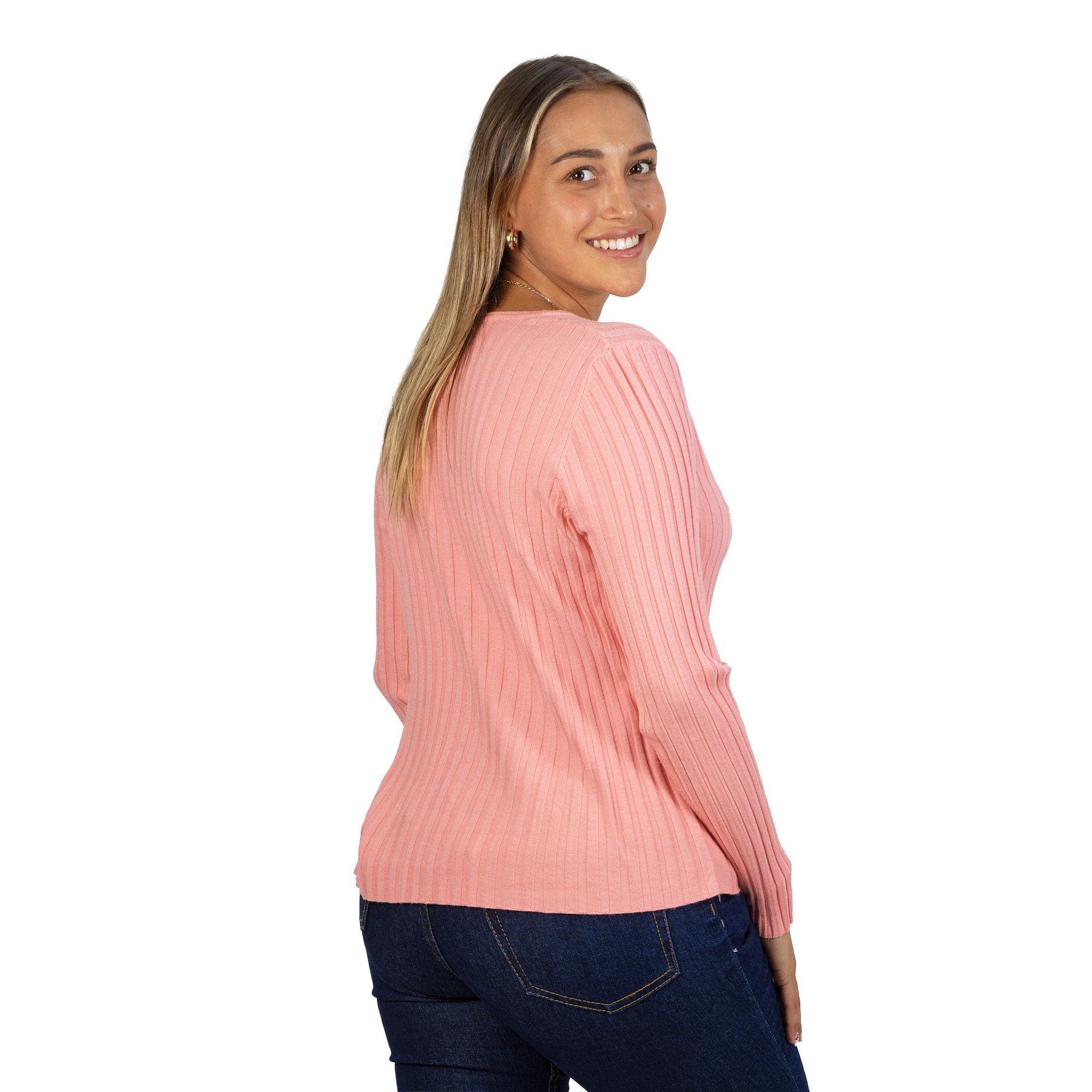 Sweater Básico con Botones acanalado colores 3