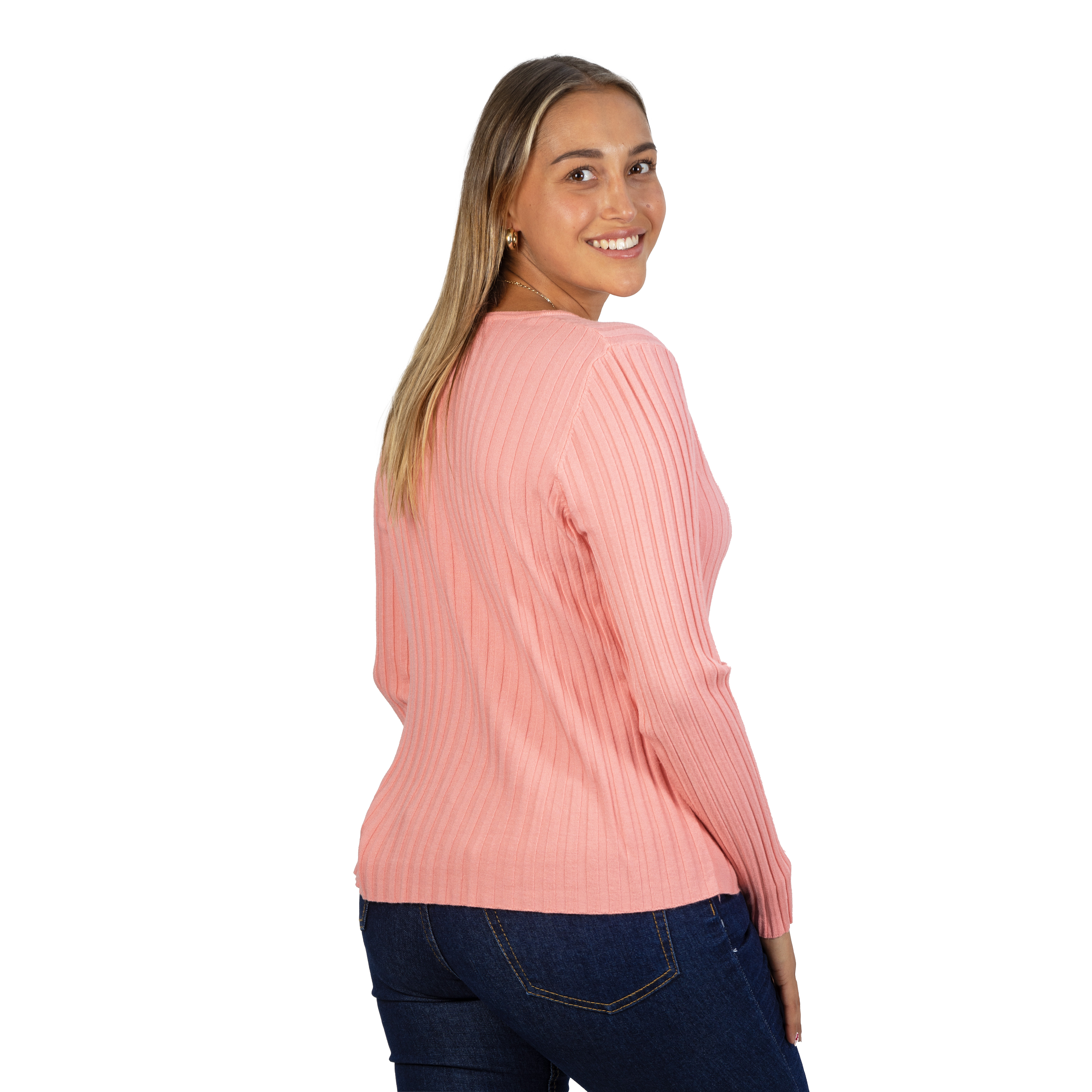 Sweater Básico con Botones acanalado colores 3