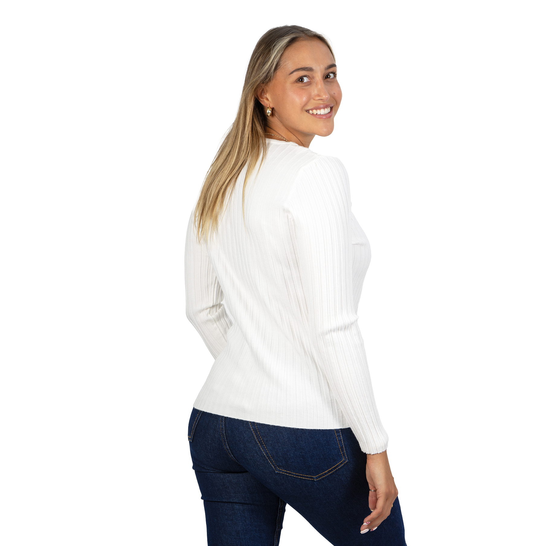 Sweater Básico con Botones acanalado colores 7