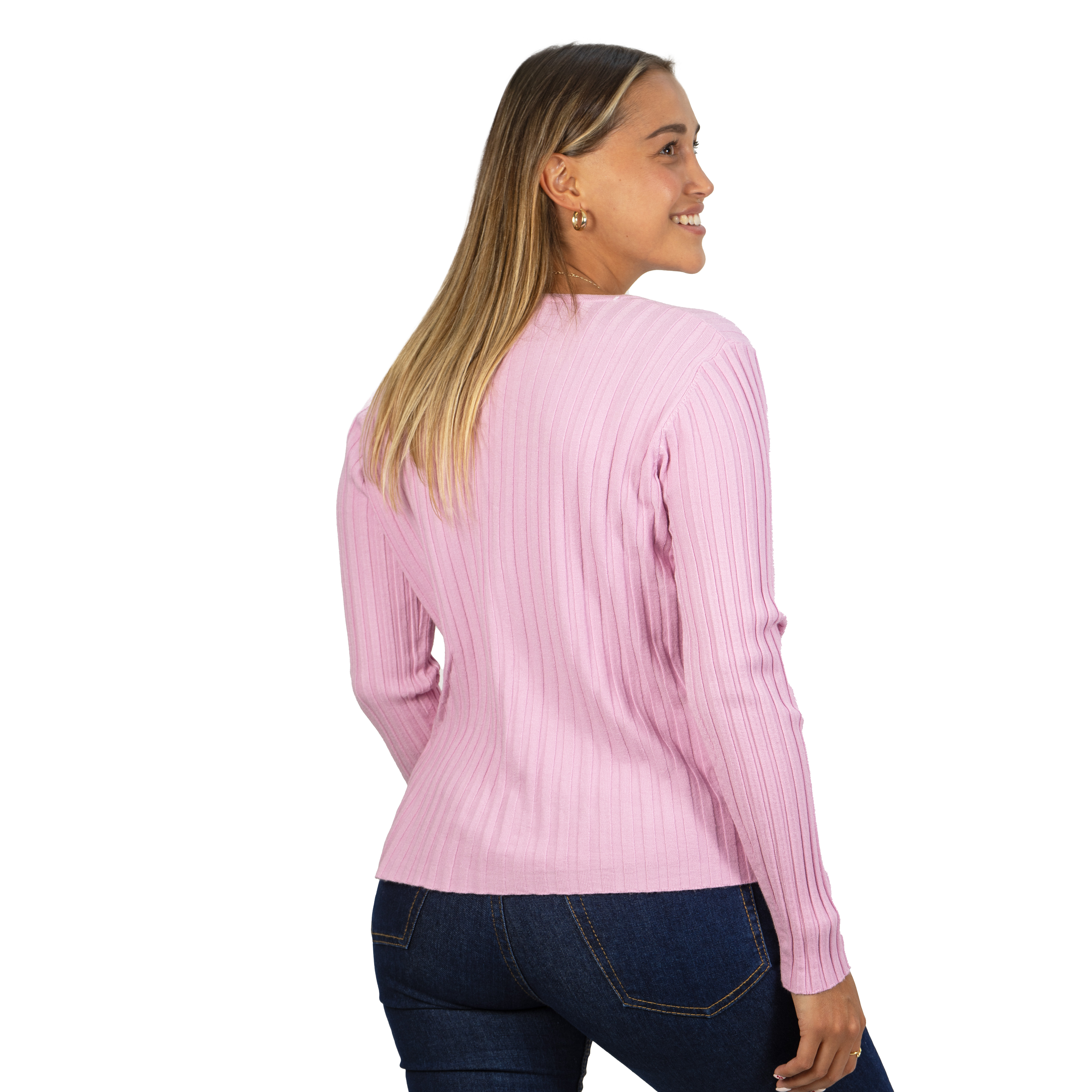 Sweater Básico con Botones acanalado colores 9