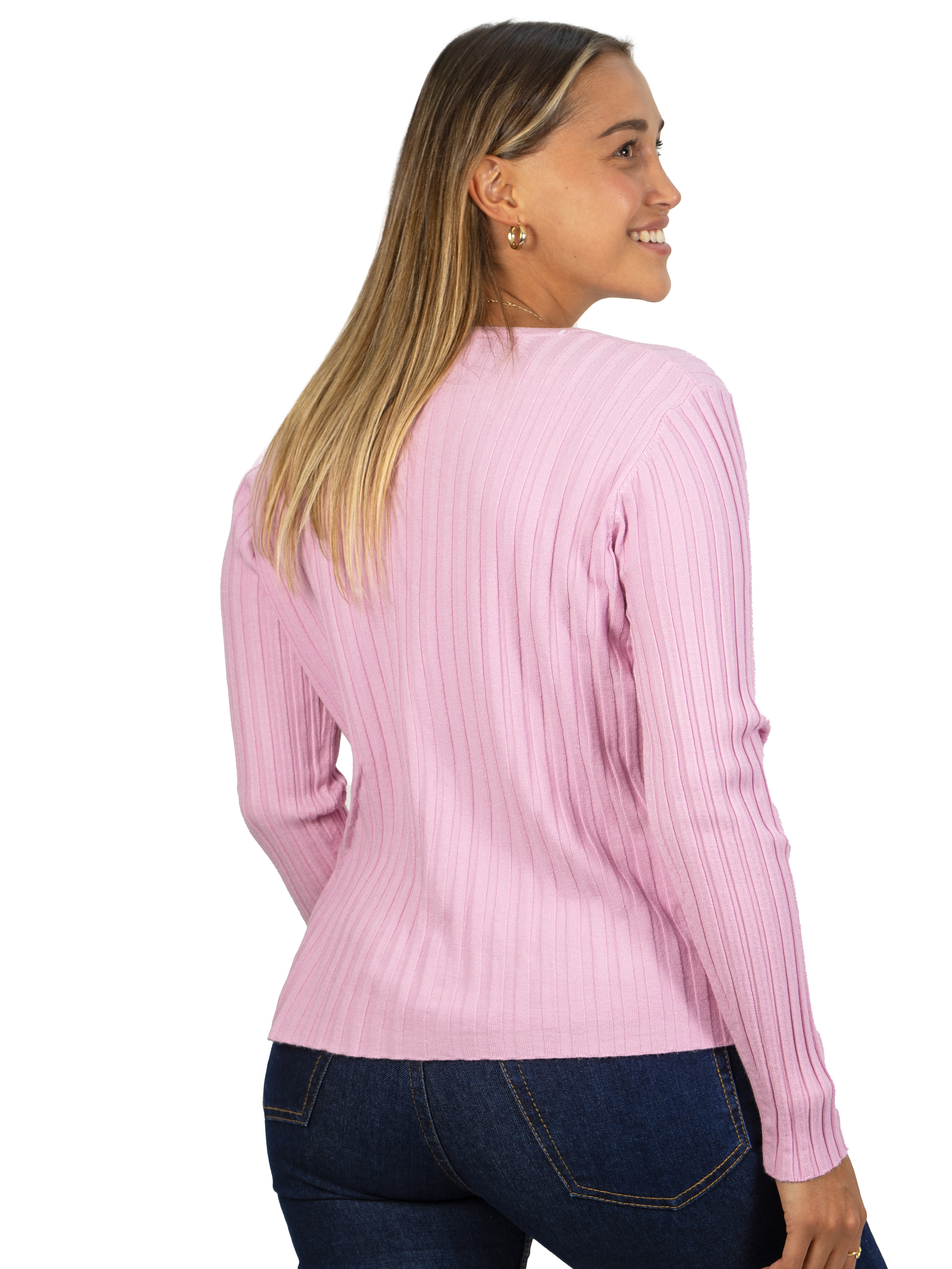 Sweater Básico con Botones acanalado colores 9