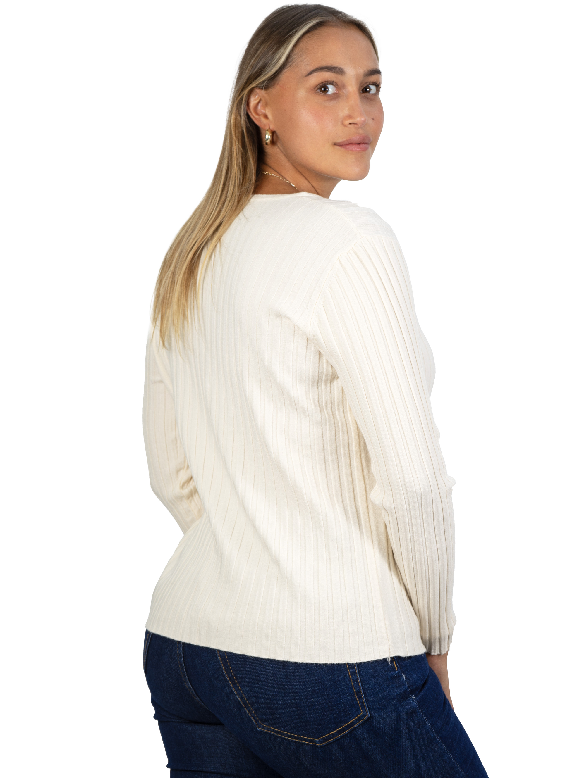 Sweater Básico con Botones acanalado colores 11