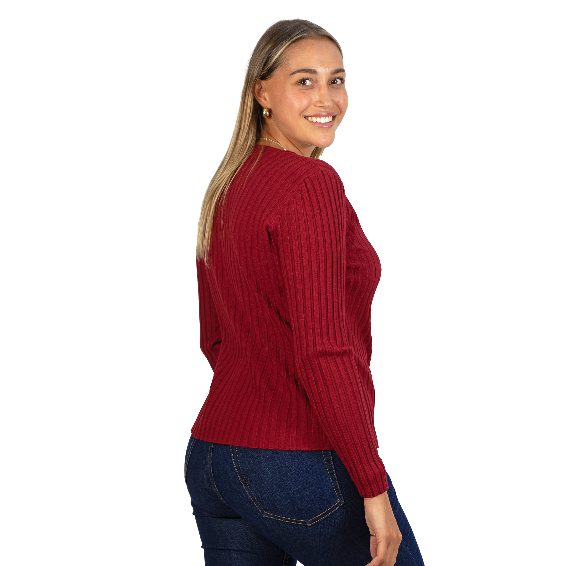 Sweater Básico con Botones acanalado colores 14