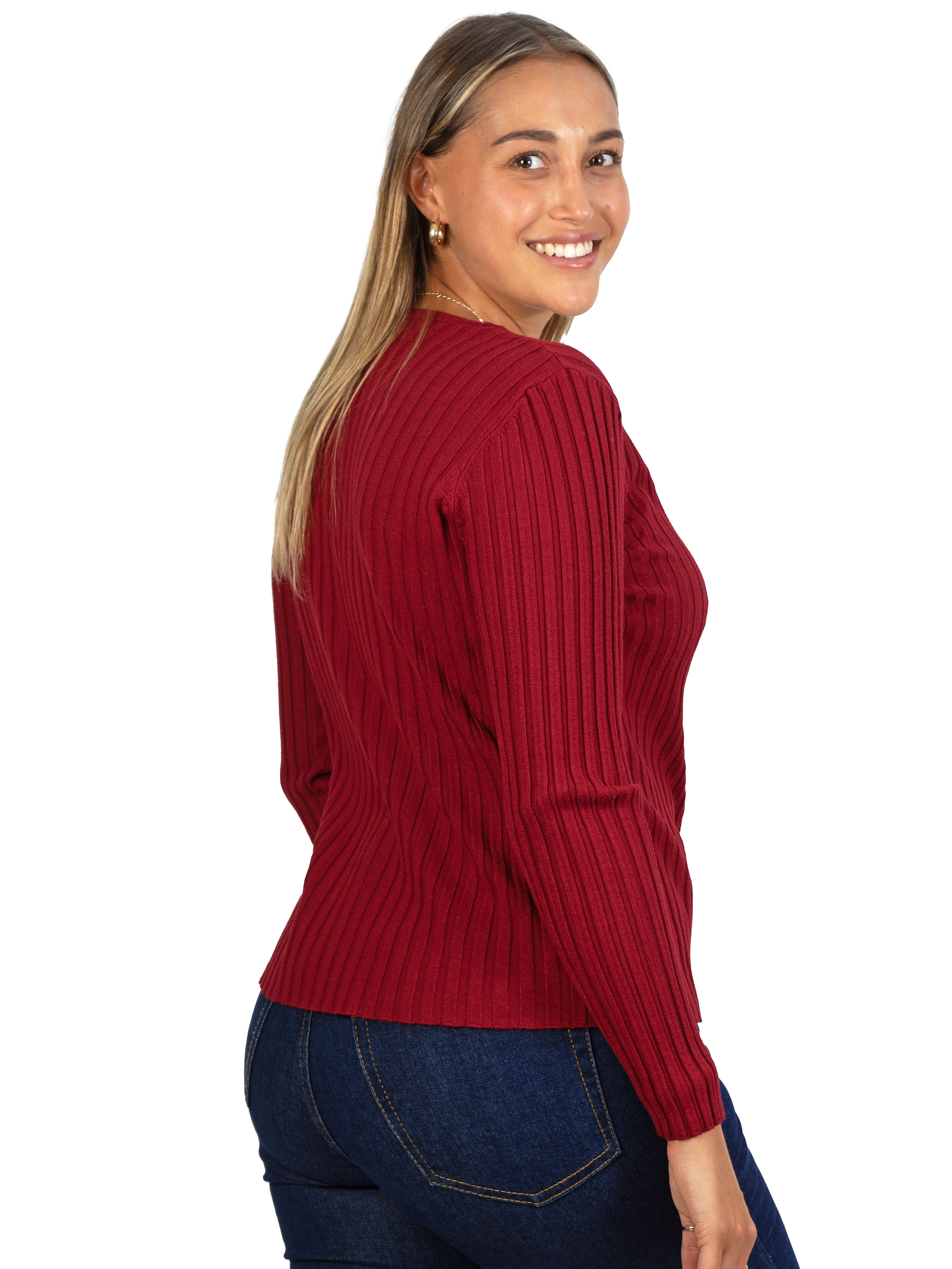 Sweater Básico con Botones acanalado colores 14