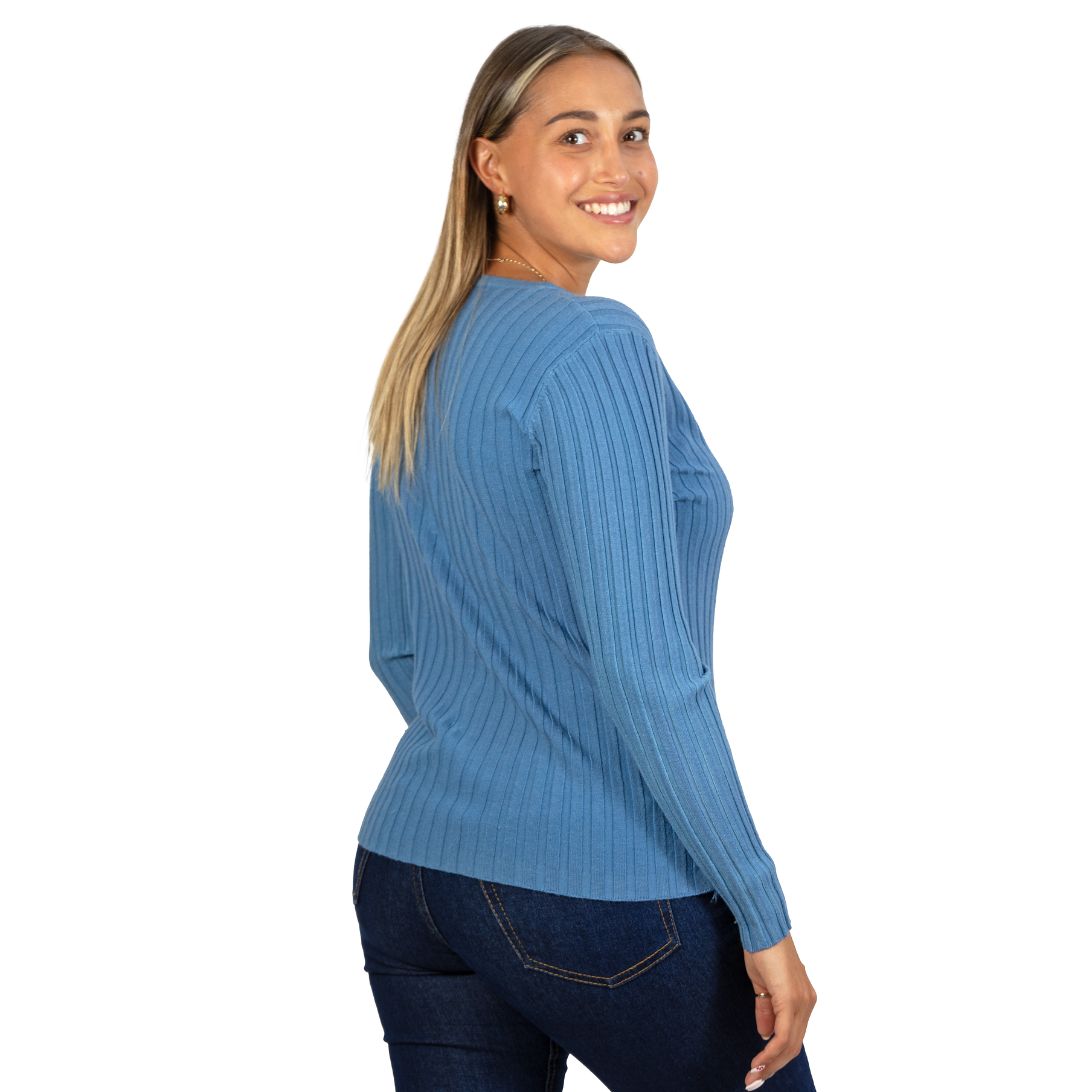 Sweater Básico con Botones acanalado colores 17
