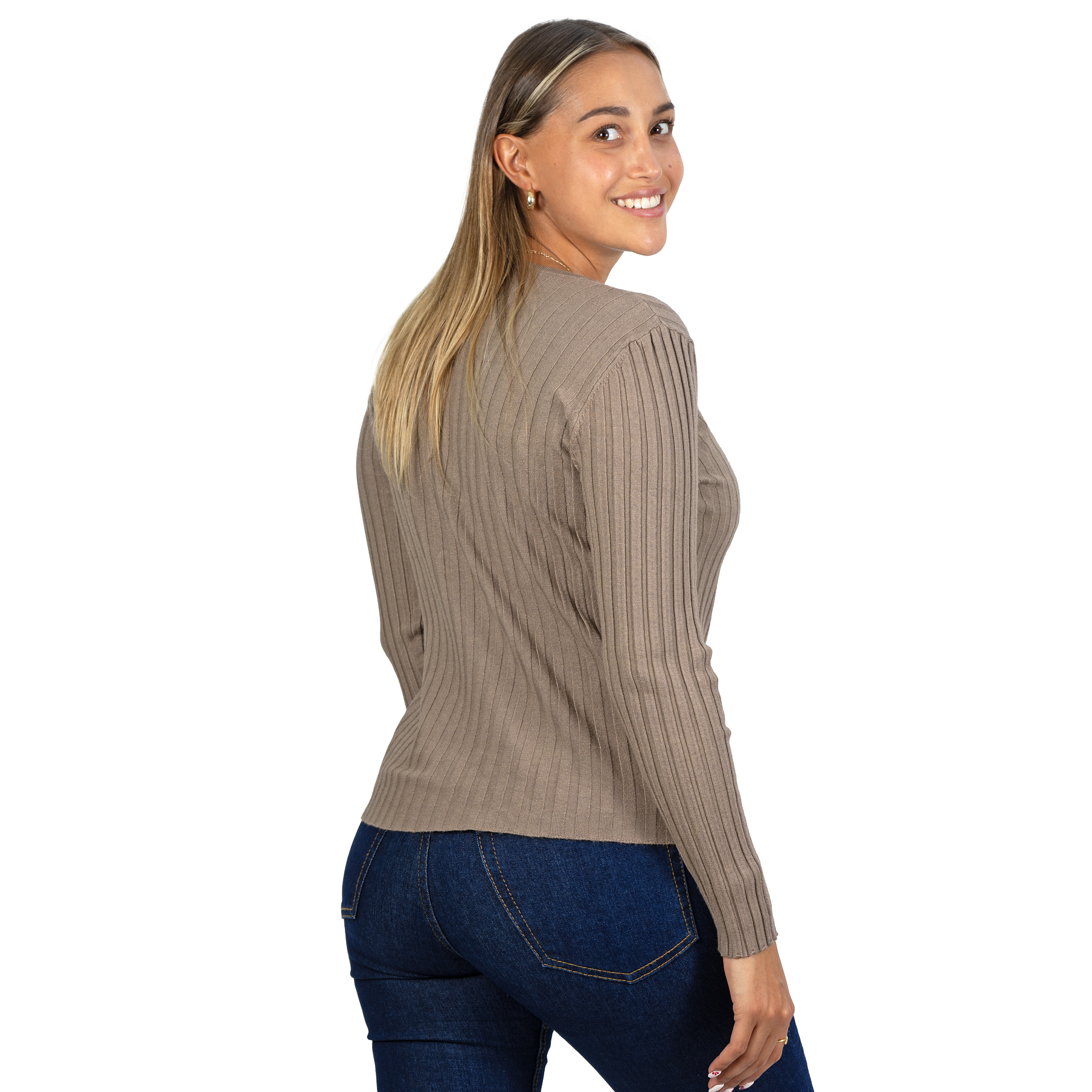 Sweater Básico con Botones acanalado colores 23