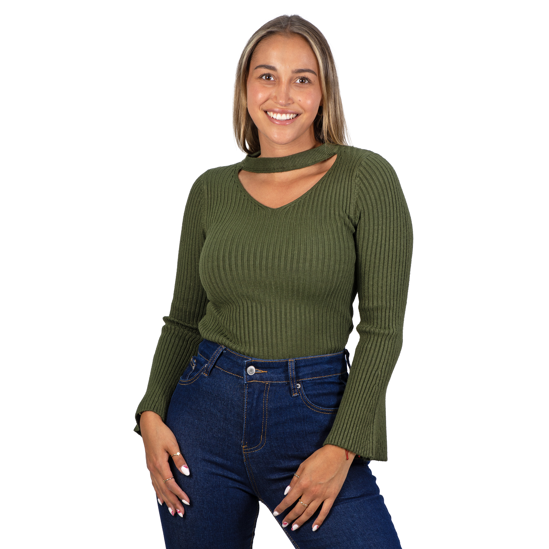 Sweater básico polera invierno colores manga acampanada 15