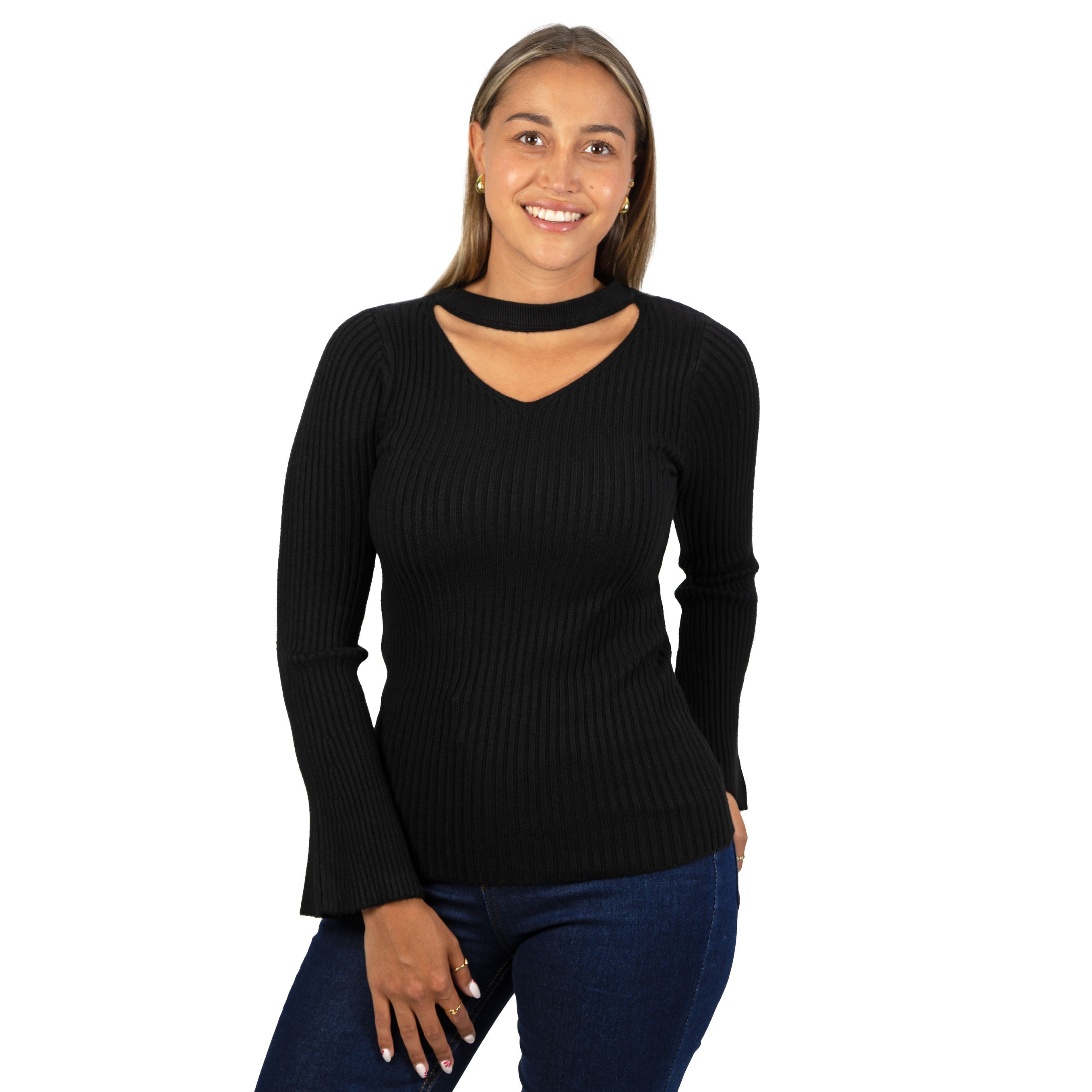 Sweater básico polera invierno colores manga acampanada 2