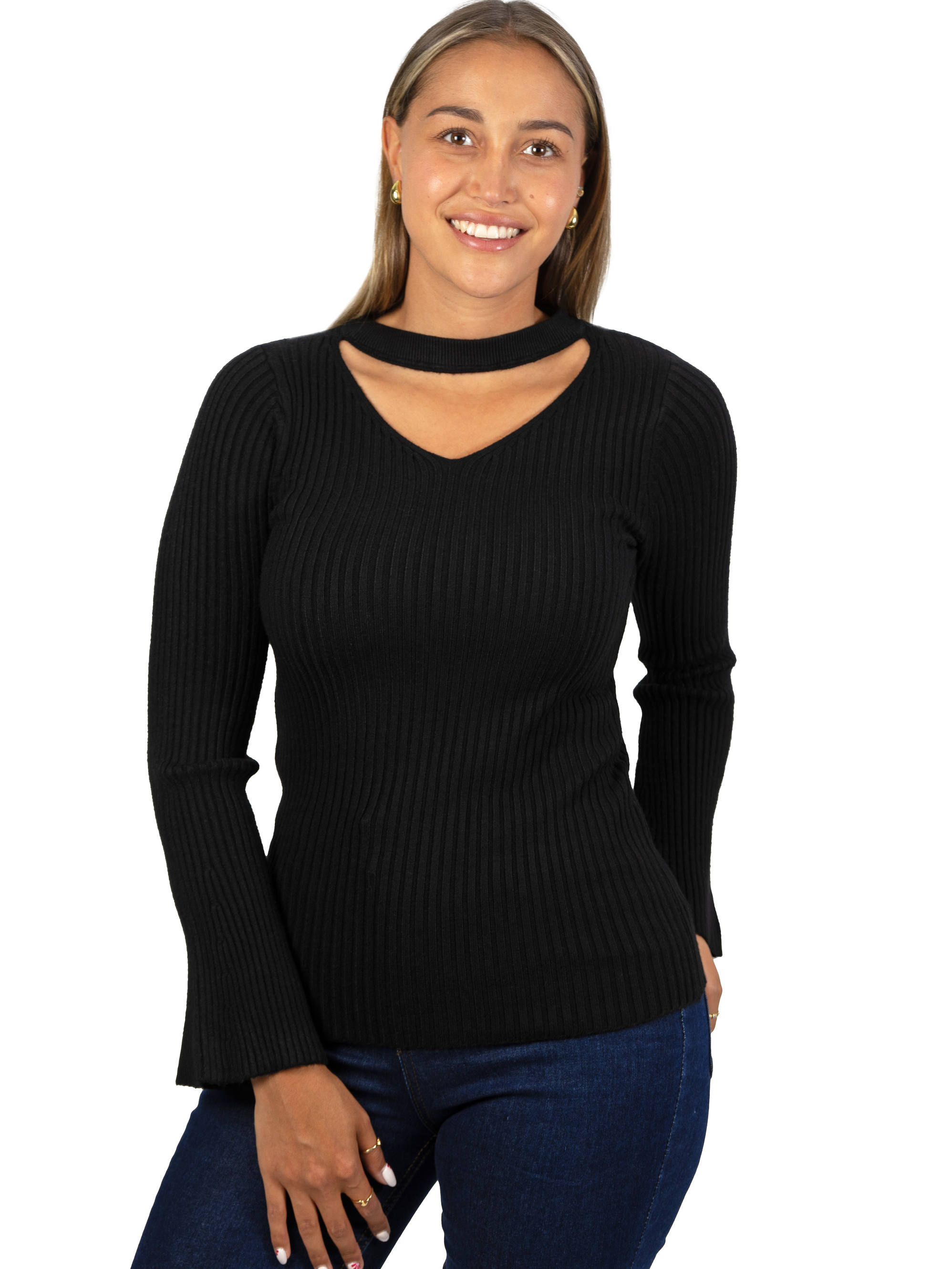 Sweater básico polera invierno colores manga acampanada 2